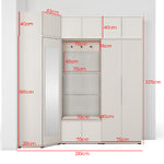 PK Bianco 20 Hallway Wardrobe Set - Upholstered Panels in Various Colours