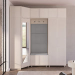 PK Bianco 20 Hallway Wardrobe Set - Upholstered Panels in Various Colours