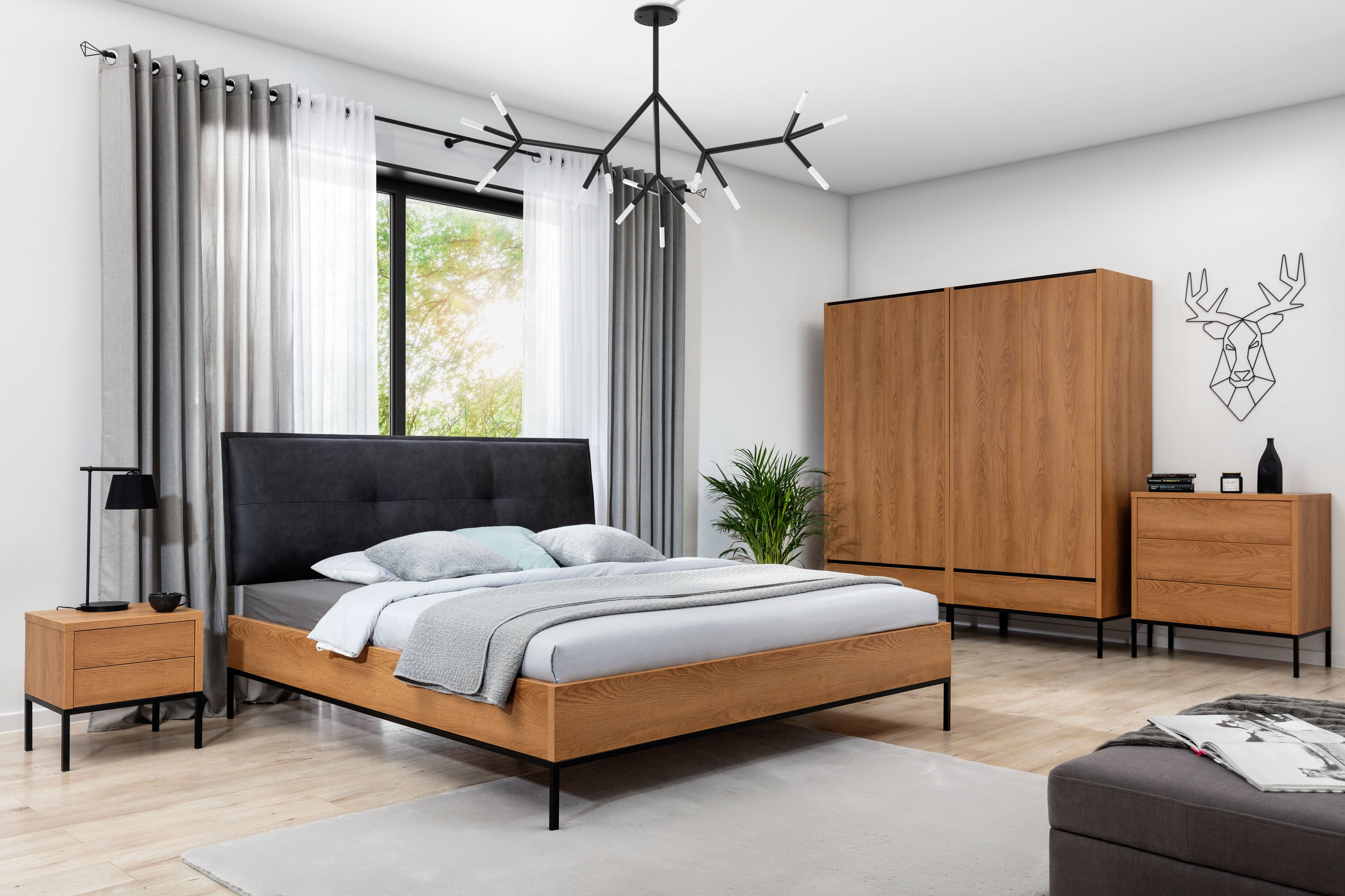 NE Loft Caramel – Bed with Storage 140 x 200 cm