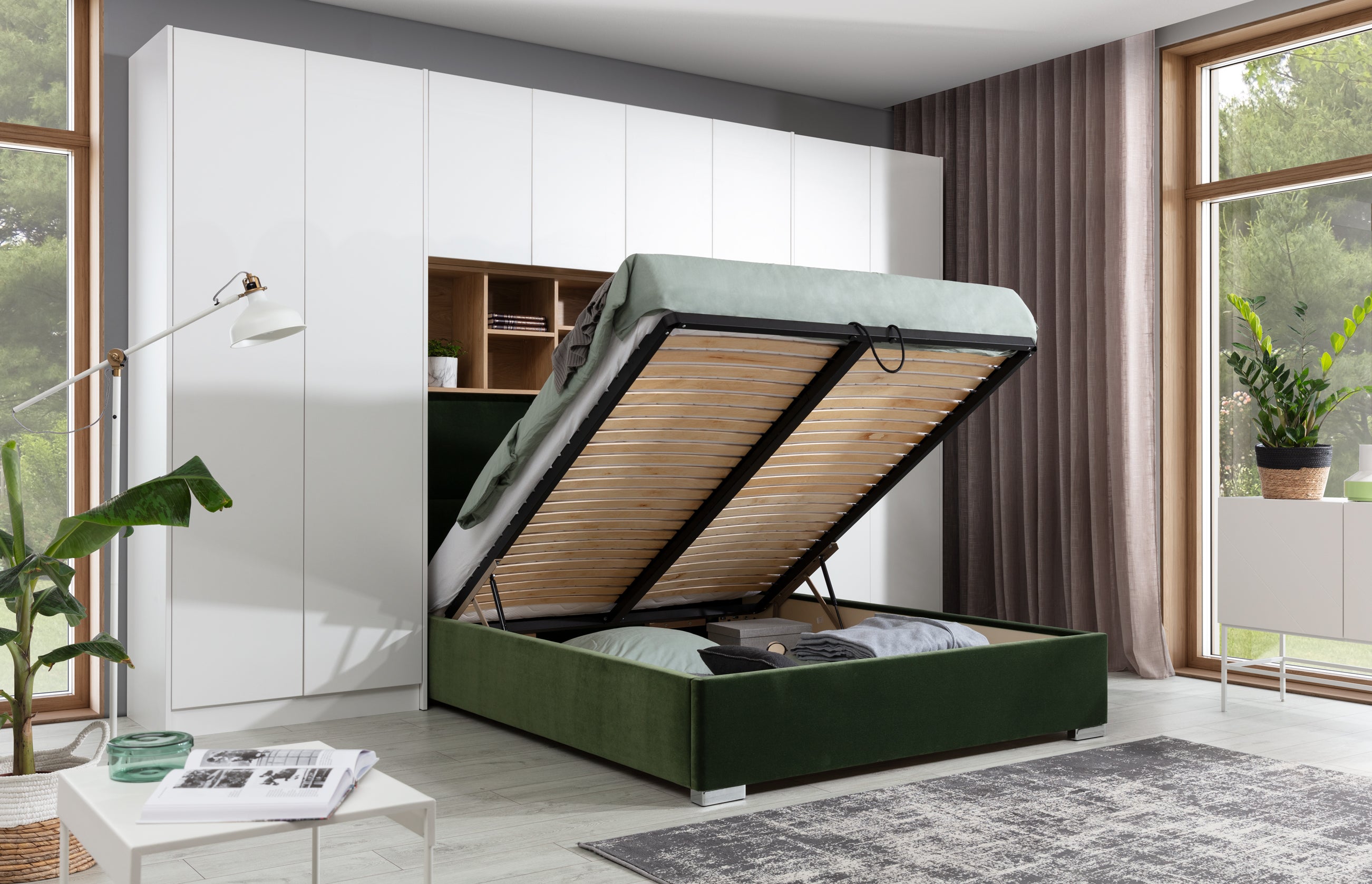 SLEEP VARIA Customizable Bedroom Build-in System – Oiled Oak / White Matt