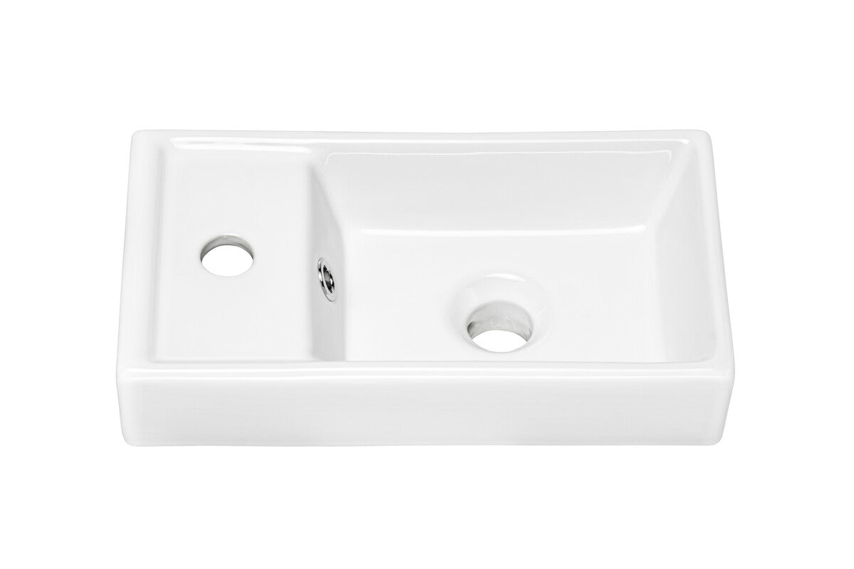 Adel Black 40 cm Wall-Hung Vanity Unit & Basin Set