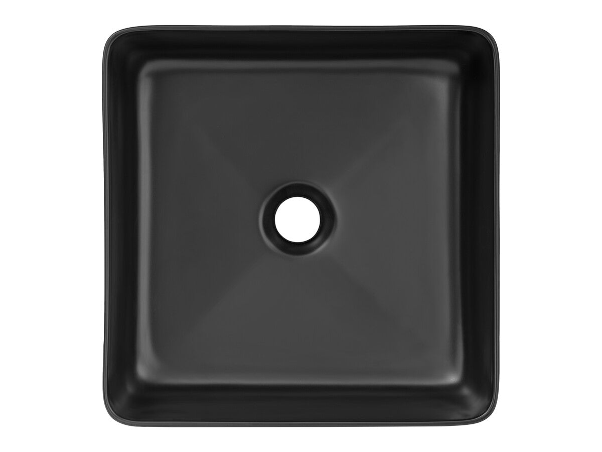 Slim 40 Countertop Basin – Matt Black, 37×37 cm
