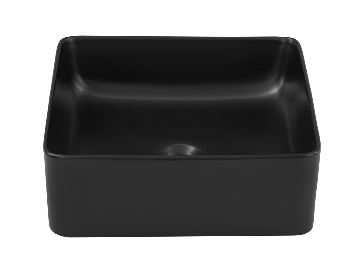 Slim 40 Countertop Basin – Matt Black, 37×37 cm
