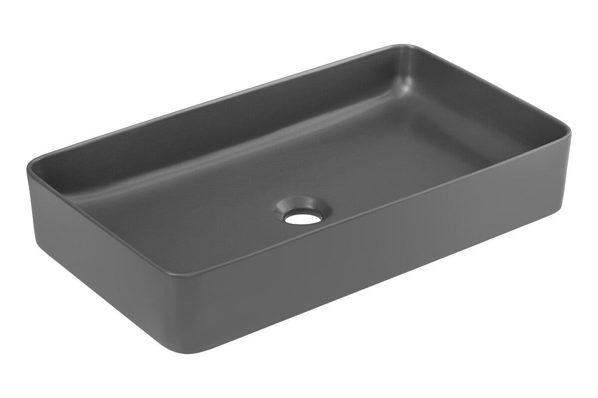 Slim 60 Countertop Basin – Matt Grey, 61 cm