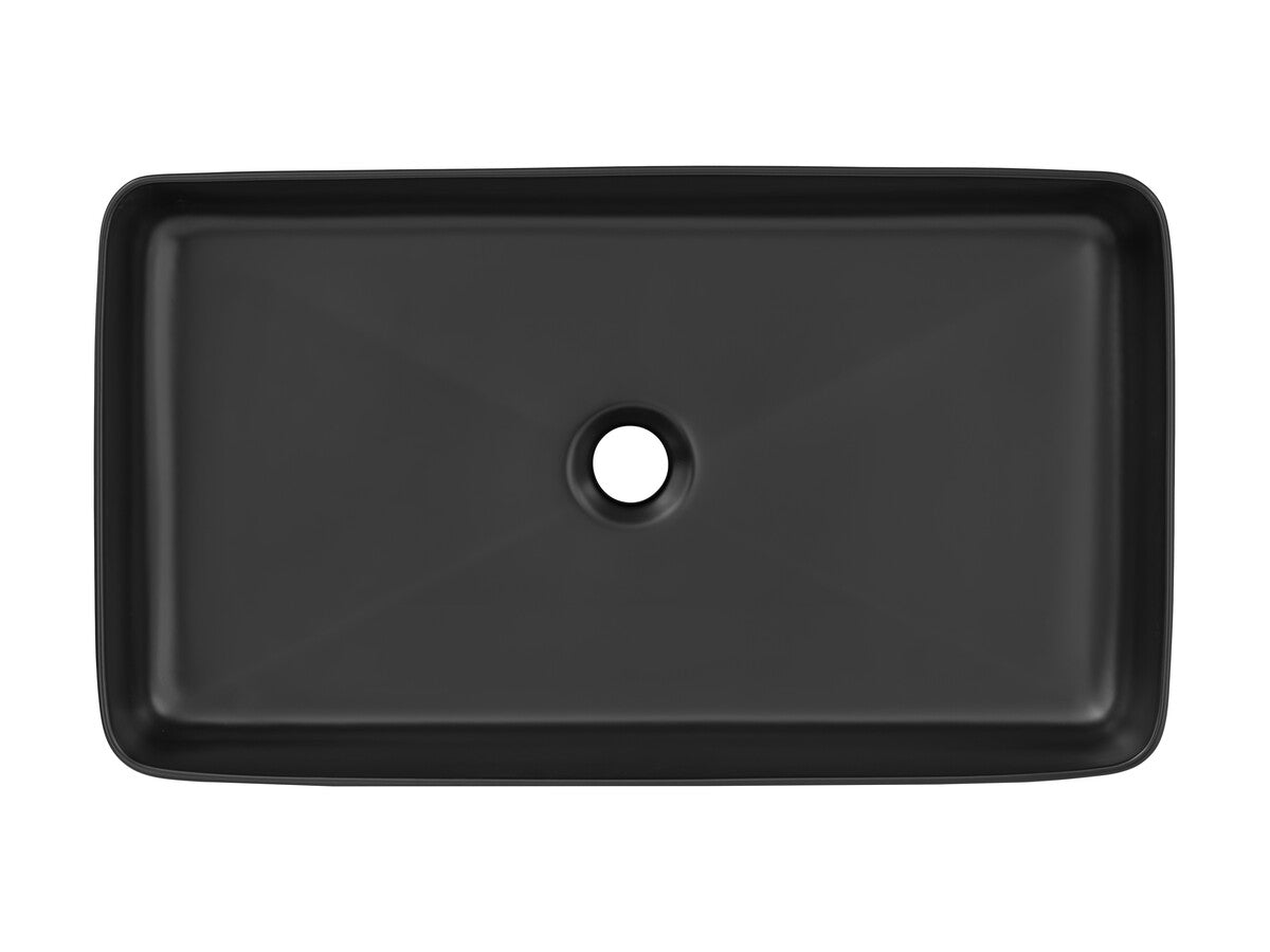 Slim 60 Countertop Basin – Matt Black, 61 cm