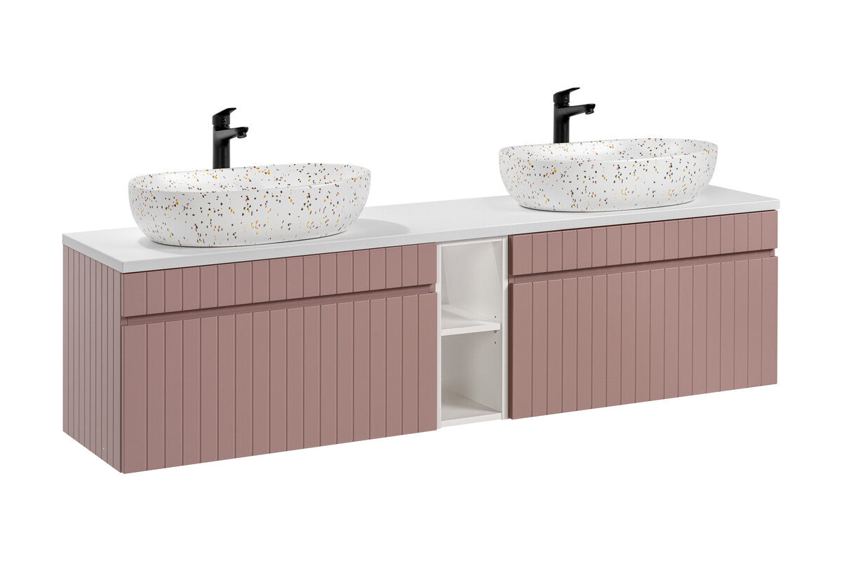 Lili Countertop Basin – Matt Terrazzo, 60 cm