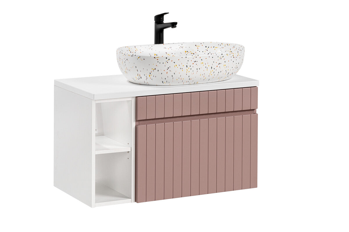 Lili Countertop Basin – Matt Terrazzo, 60 cm
