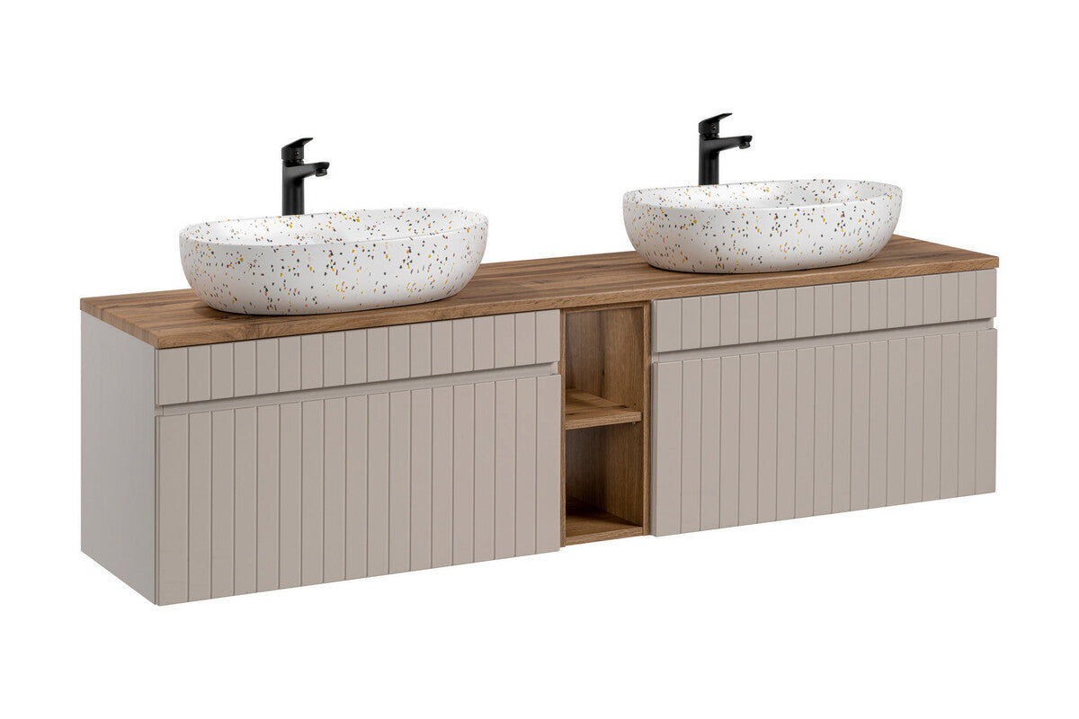 Lili Countertop Basin – Matt Terrazzo, 60 cm