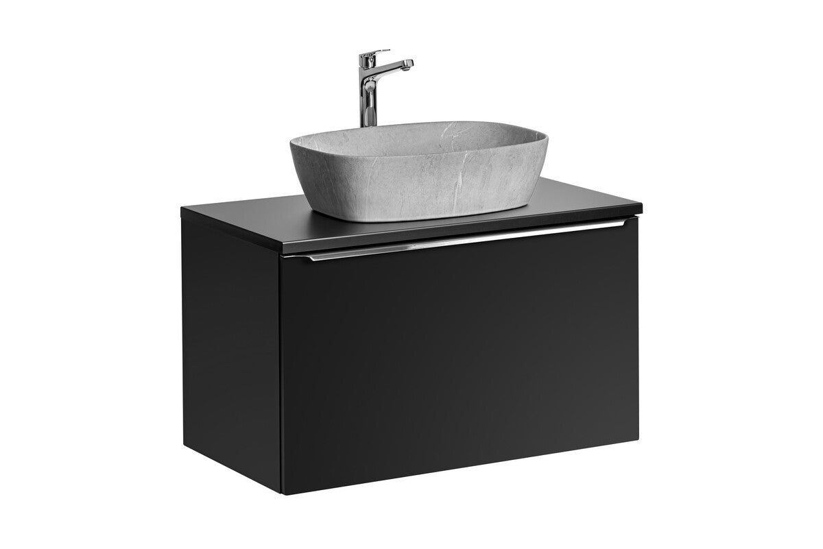 Anna Grey Marble Countertop Basin – Matt Finish, 50.5 cm