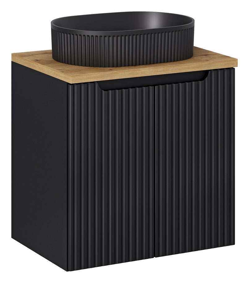 Beyond 5 Black Matt Countertop Basin – Ceramic, 48 cm