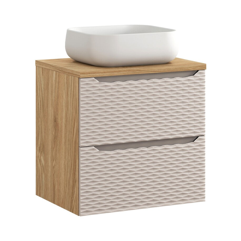 Nika Countertop Basin – Matt White, 45 x 40 cm