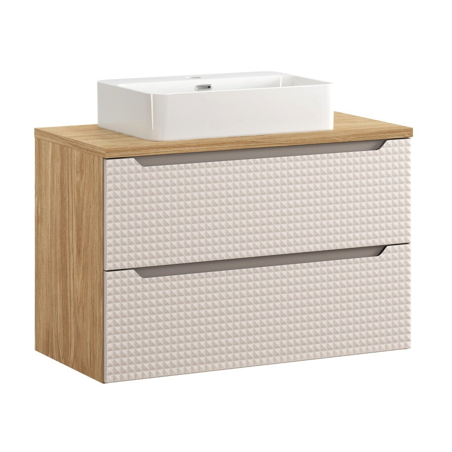 TRUST 2 Countertop Basin – Gloss White, 55×38 cm