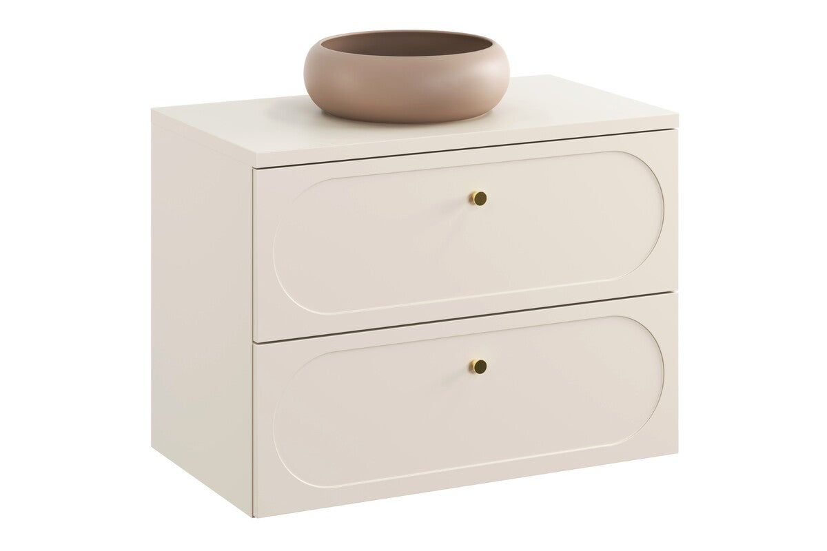 WIKI Countertop Basin – Matt Cappuccino, 36×36 cm