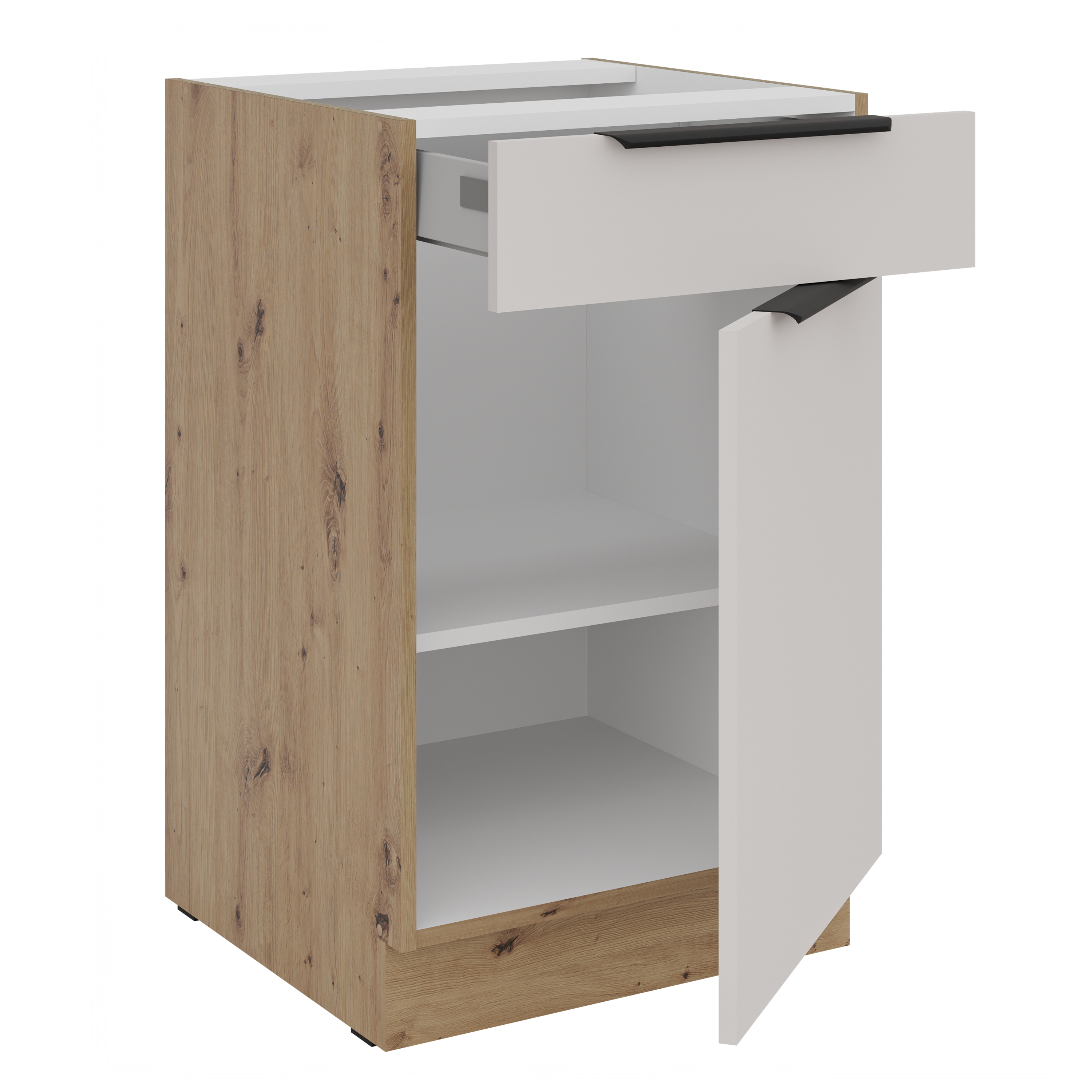 LE Solea Base Kitchen Cabinet 50x82x52 cm – Cashmere / Artisan Oak