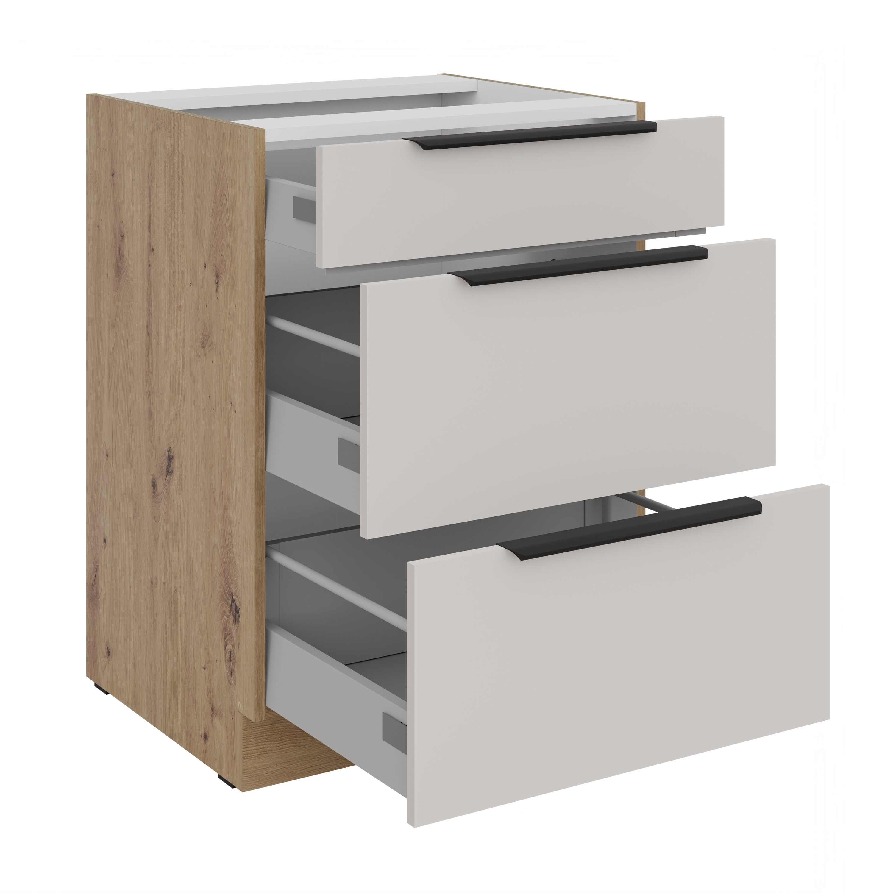 LE Solea Base Kitchen Cabinet 60x82x52 cm – Cashmere / Artisan Oak