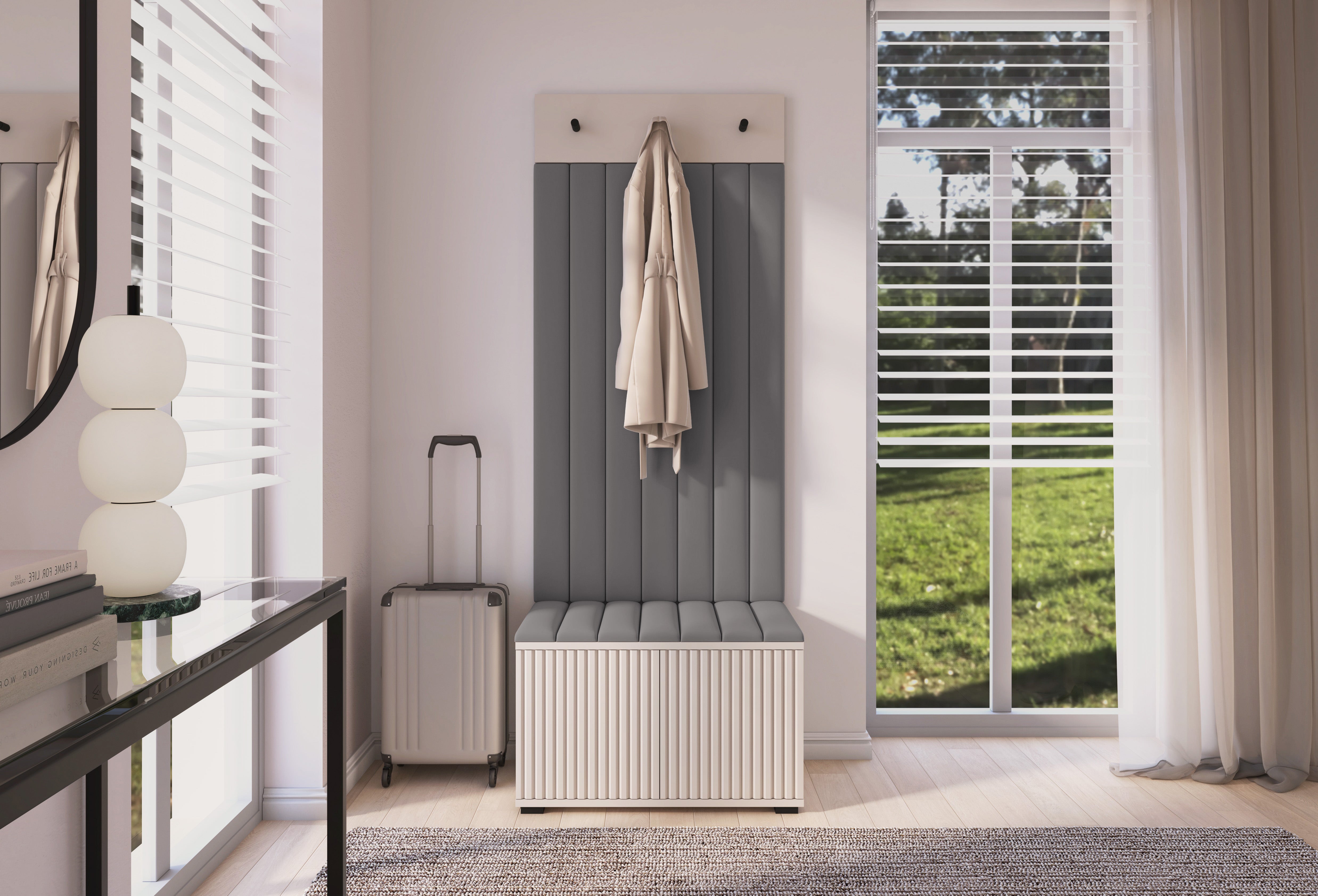 PK Rayo 6 Hallway Wardrobe - Upholstered Panels in Various Colours