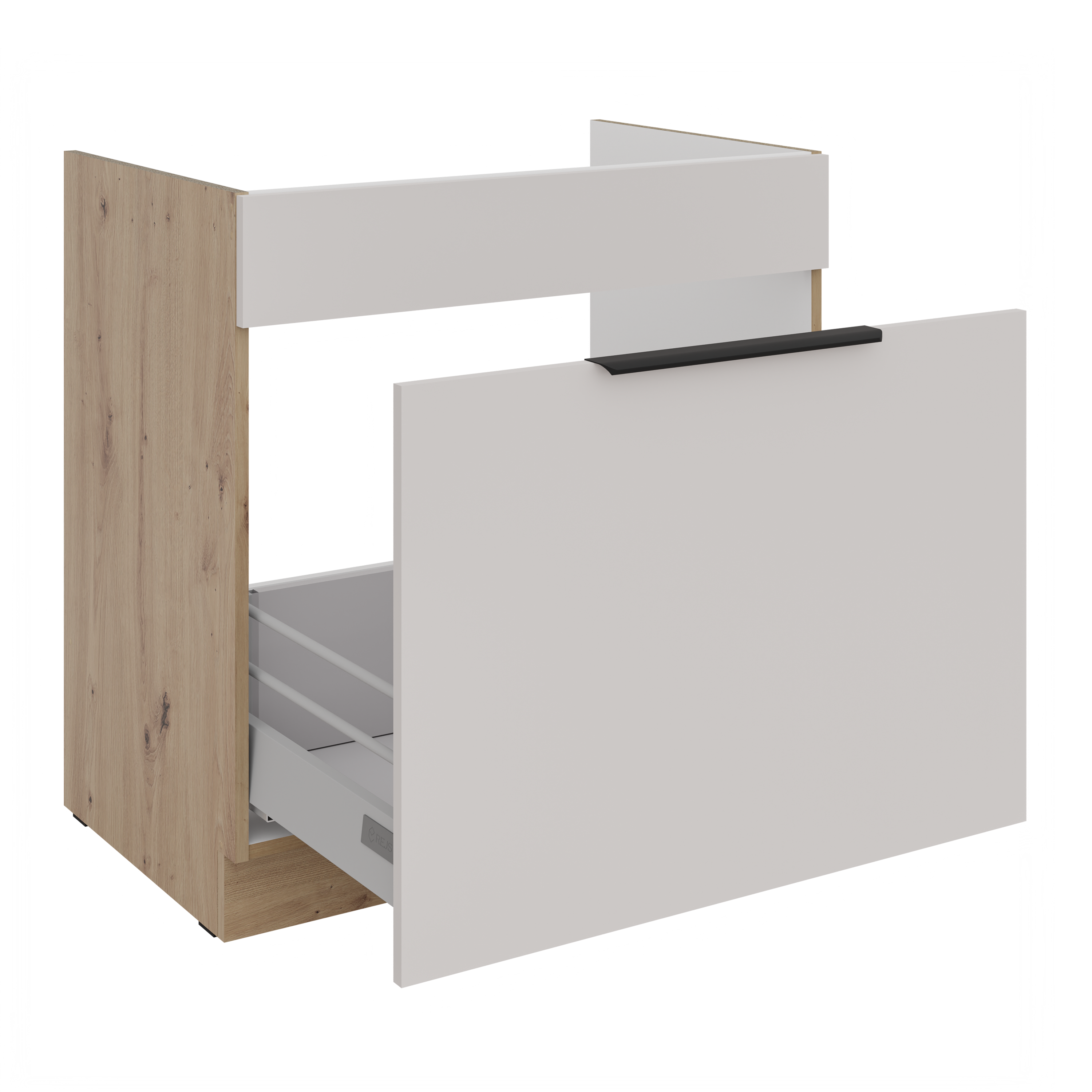 LE Solea Sink Base Cabinet 80x82x52 cm – Cashmere / Artisan Oak