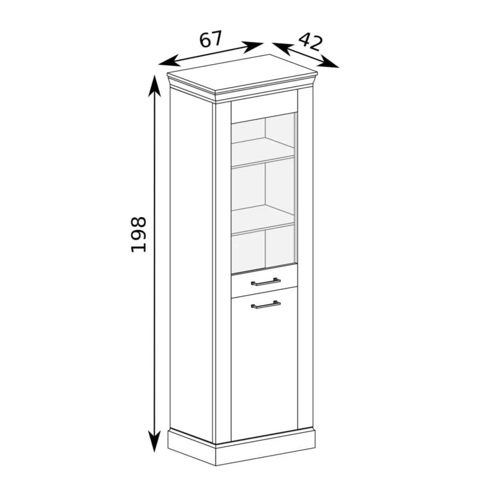 S-Antica Display Cabinet Kraft Gold A-11