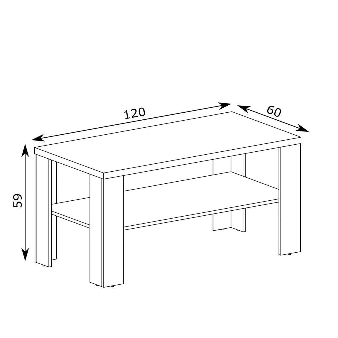 S-Antica A-13 Coffee Table Kraft Gold