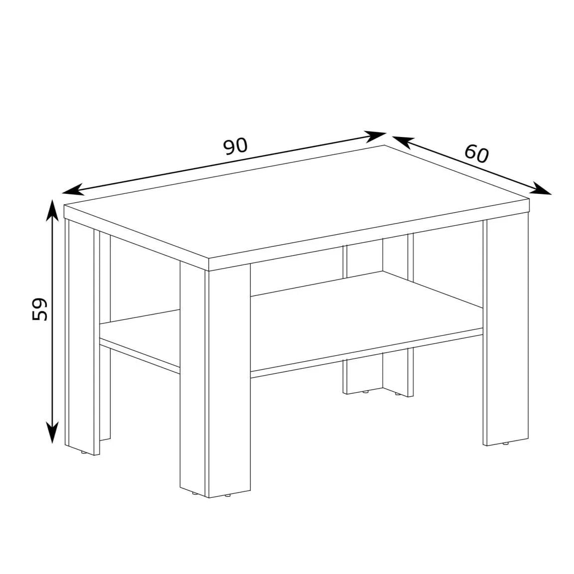 S-Antica A-14 Coffee Table Kraft Gold