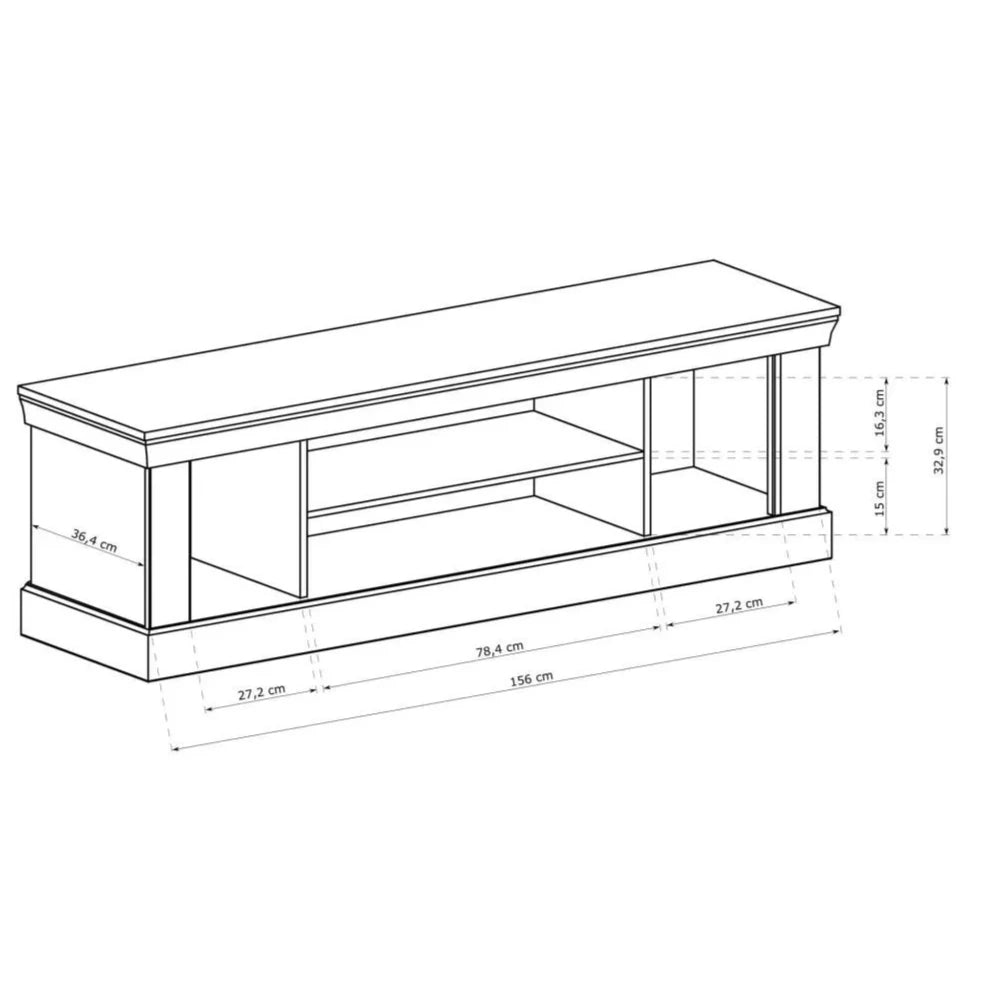 S-Antica A-15 Classic TV Cabinet Kraft Gold