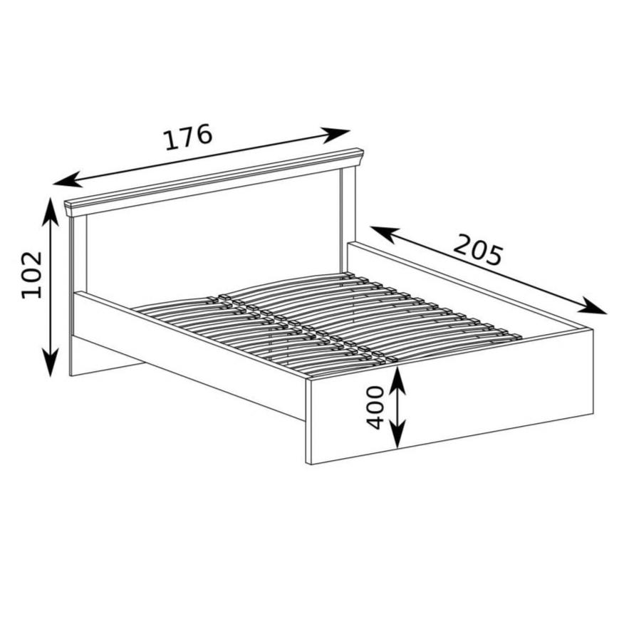 S-Antica Bed 160×200 Light Ash A-5