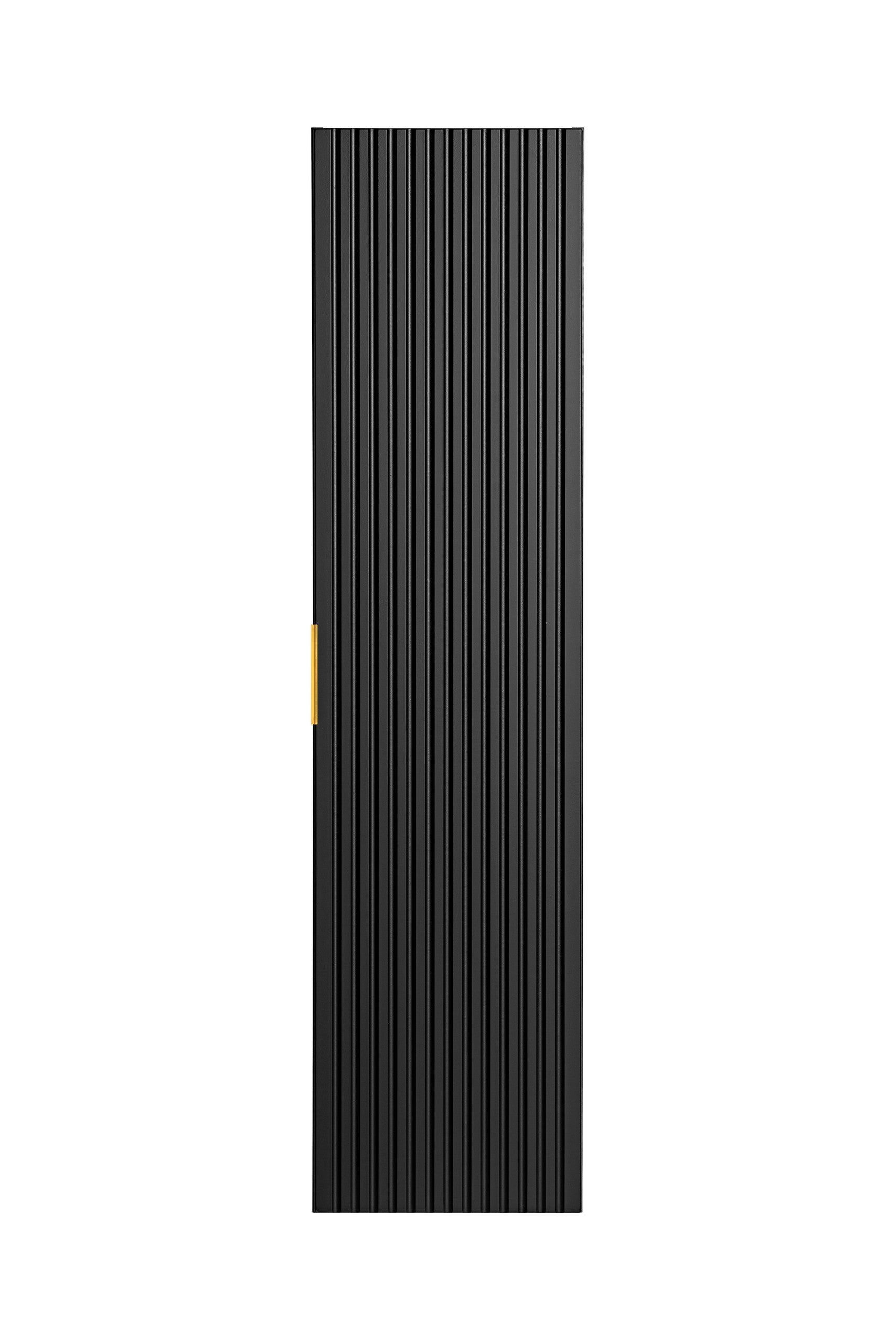 Adel Black Tall Single Door Cabinet – 140 cm