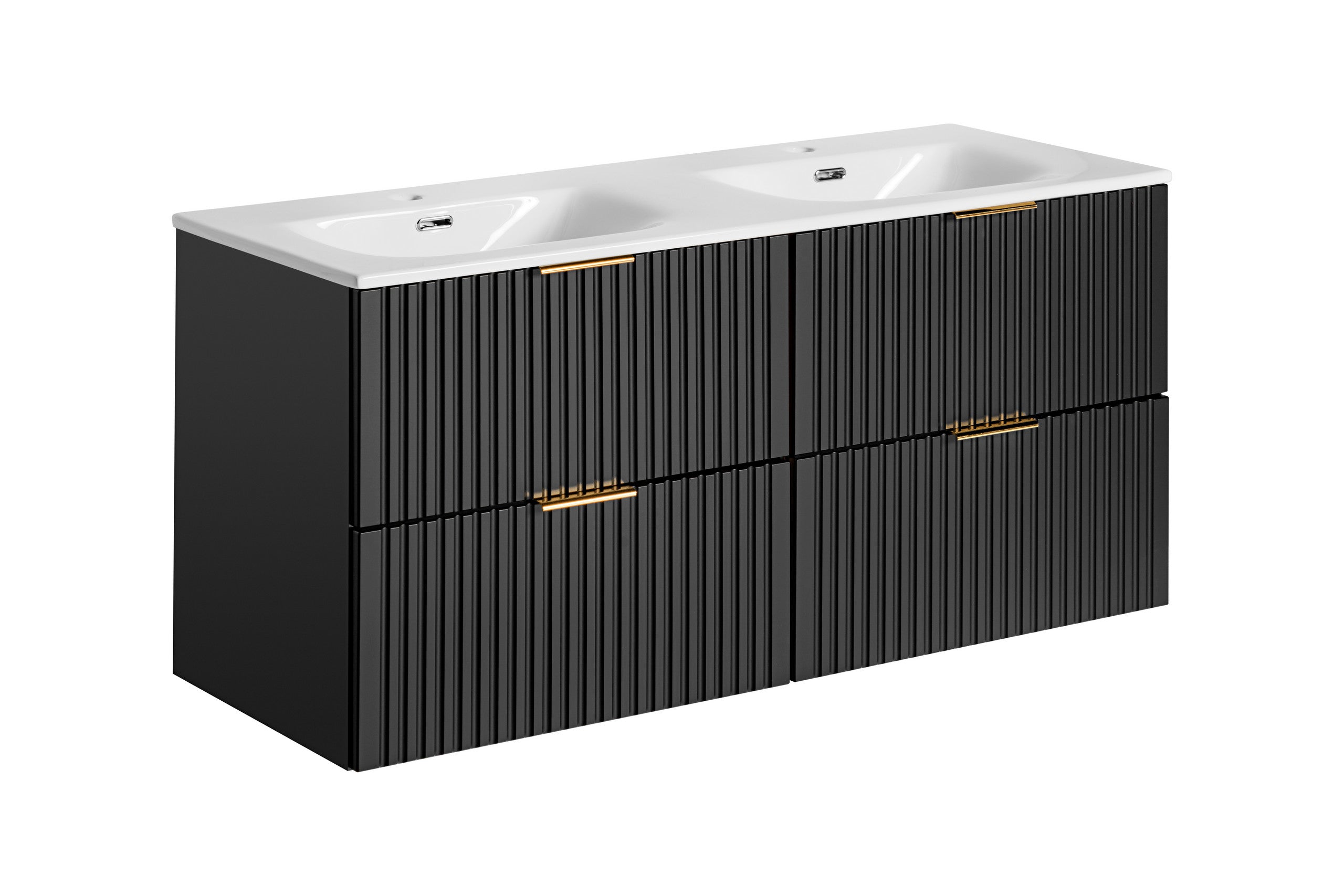 Adel Black Bathroom with High Cabinet Sky 120 cm SET-ADB B