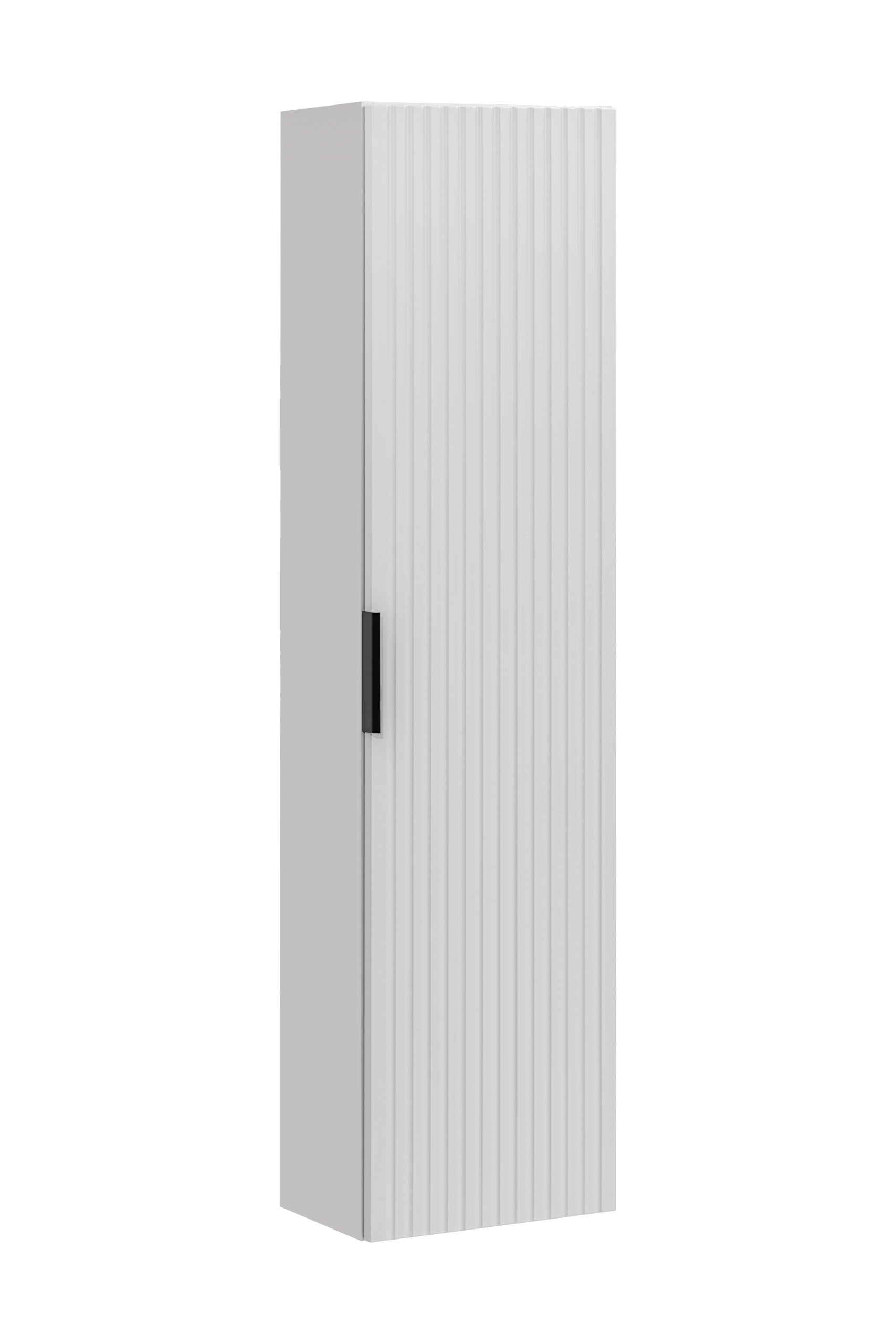 Adel White Tall Cabinet 1 Door – Matt White, 35x25x140 cm