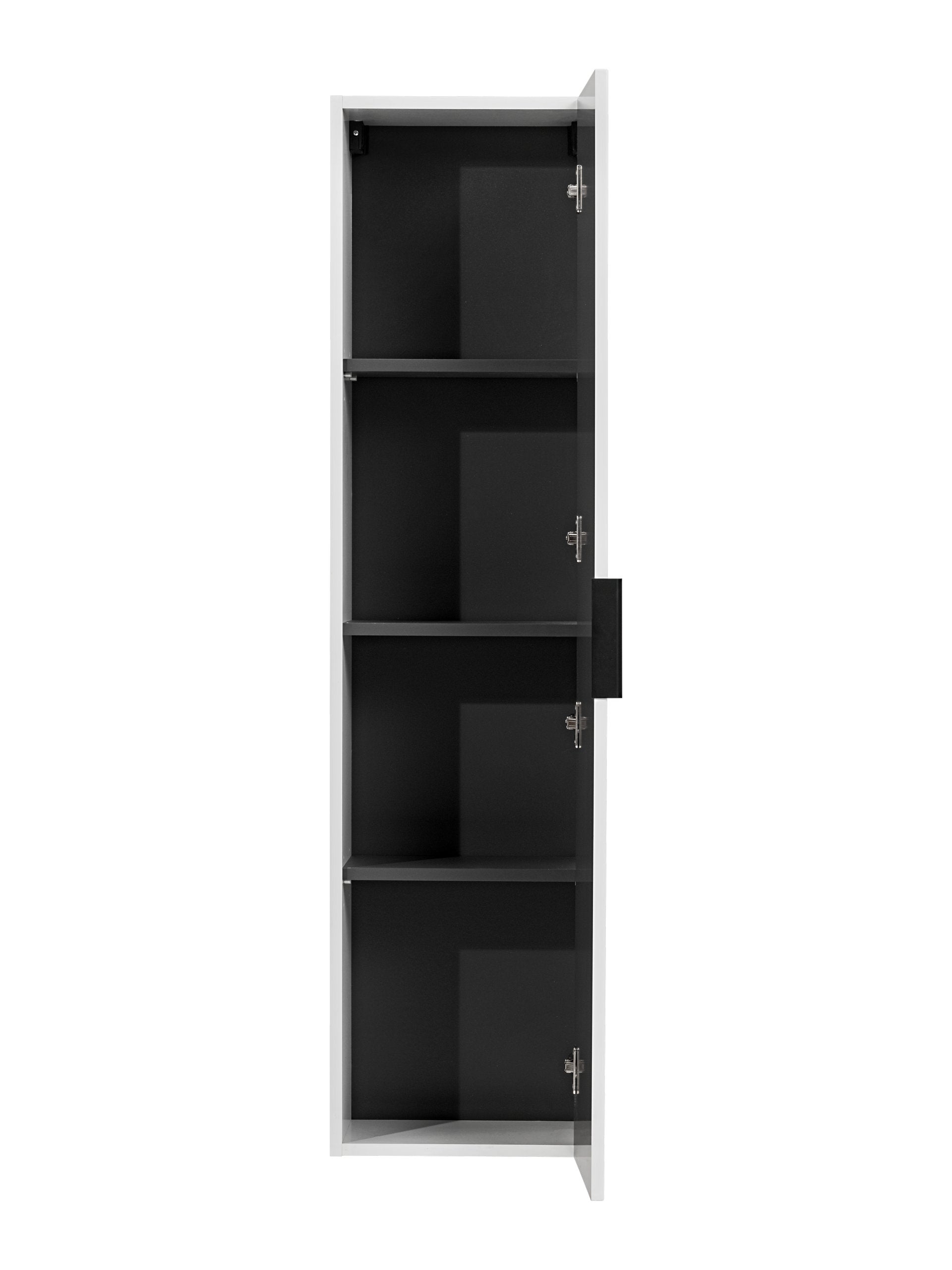 Adel White Tall Cabinet 1 Door – Matt White, 35x25x140 cm