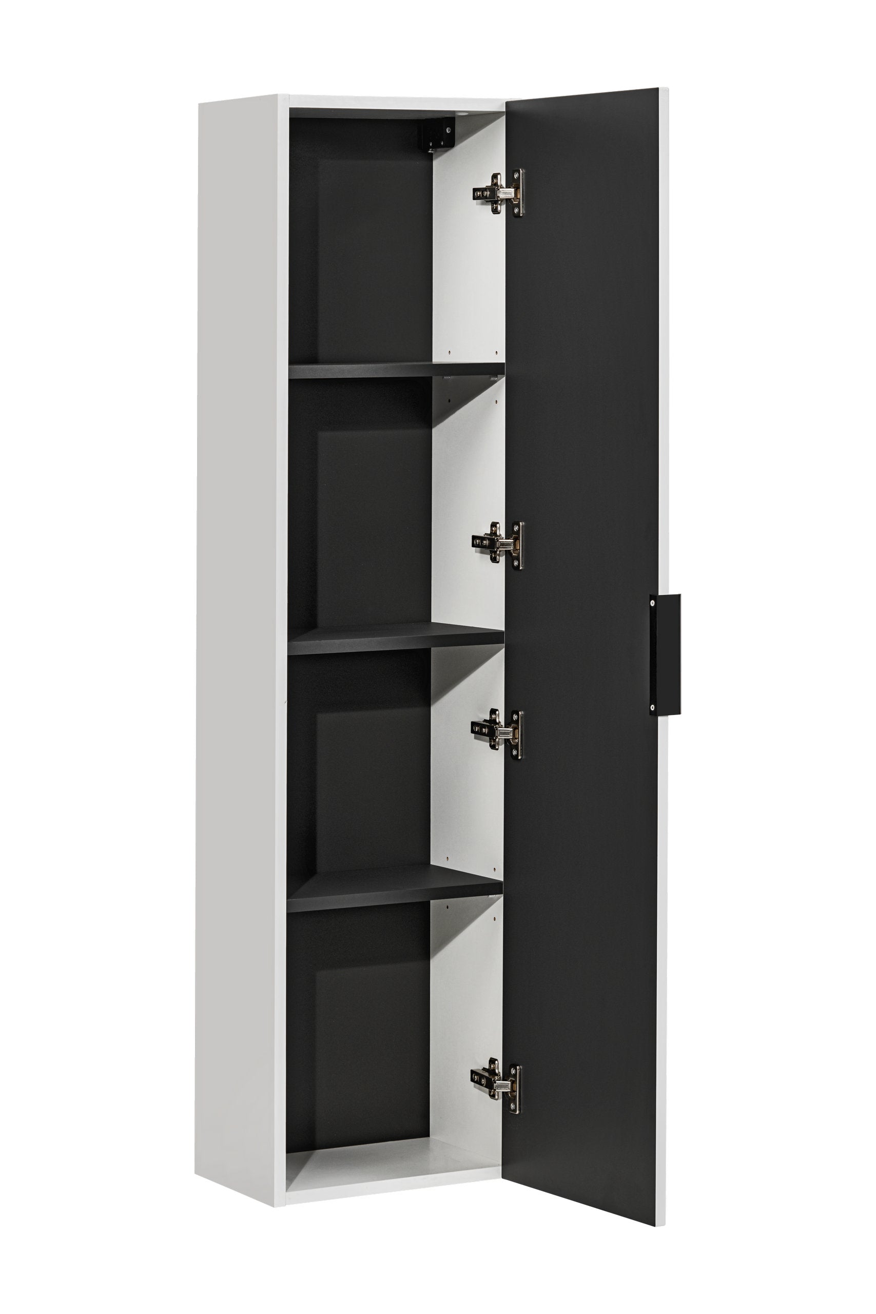Adel White Tall Cabinet 1 Door – Matt White, 35x25x140 cm