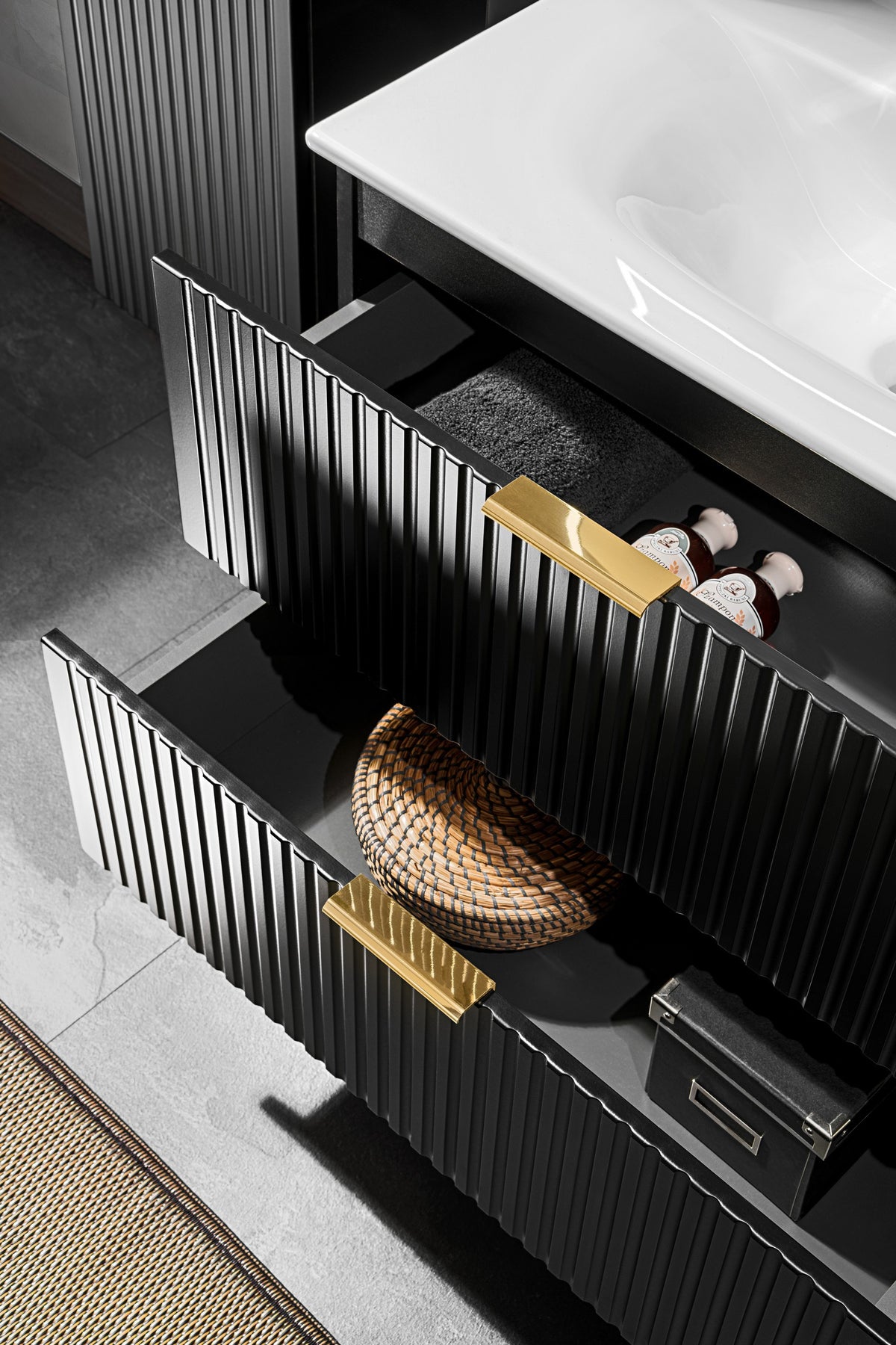 Adel Black Vanity Unit Set 100 / 120 / 140 cm – Configure Your Bathroom