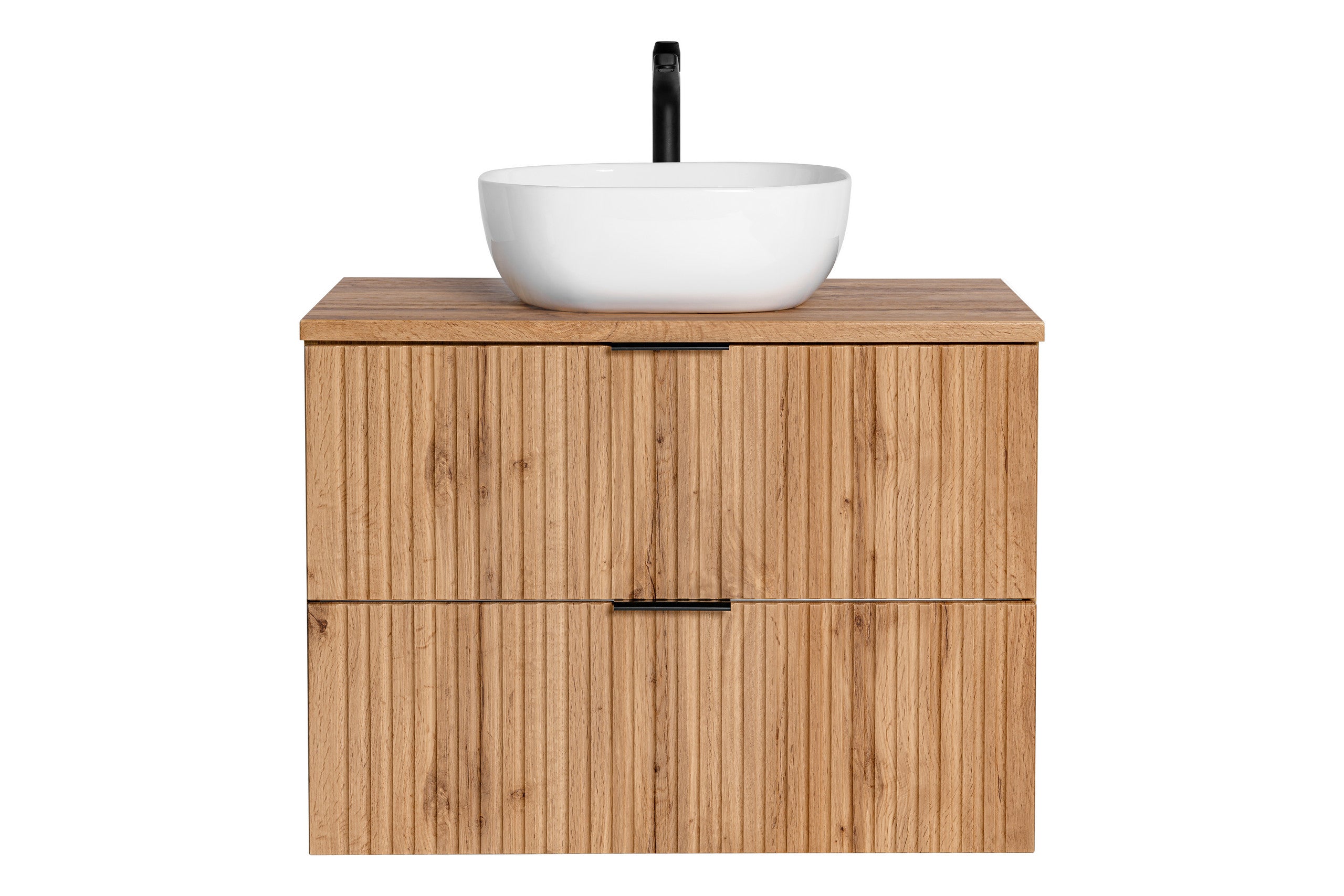 Adel Oak Bathroom with High Cabinet Smile 80 cm SET-ADO