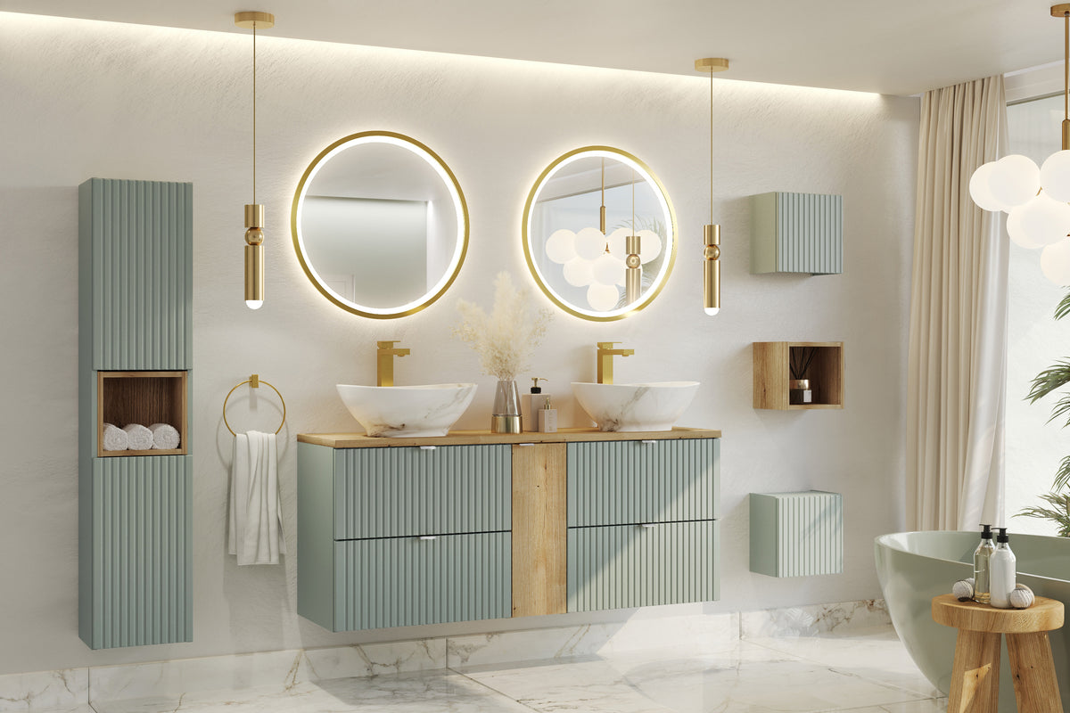 Line Reed Green Vanity Unit Set 50 / 60 / 80 / 120 / 140 cm – Configure Your Bathroom