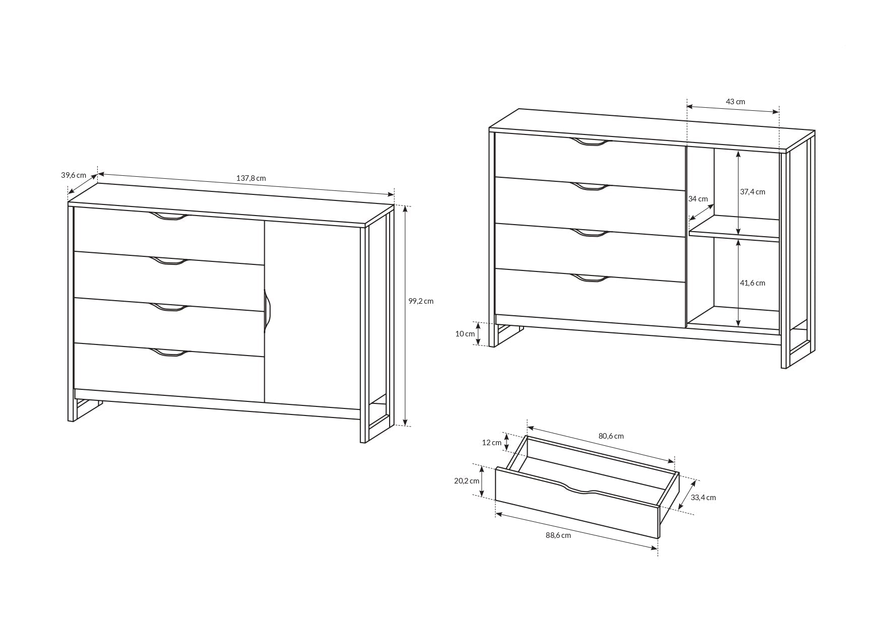 Lask Arden – Chest of Drawers 4S