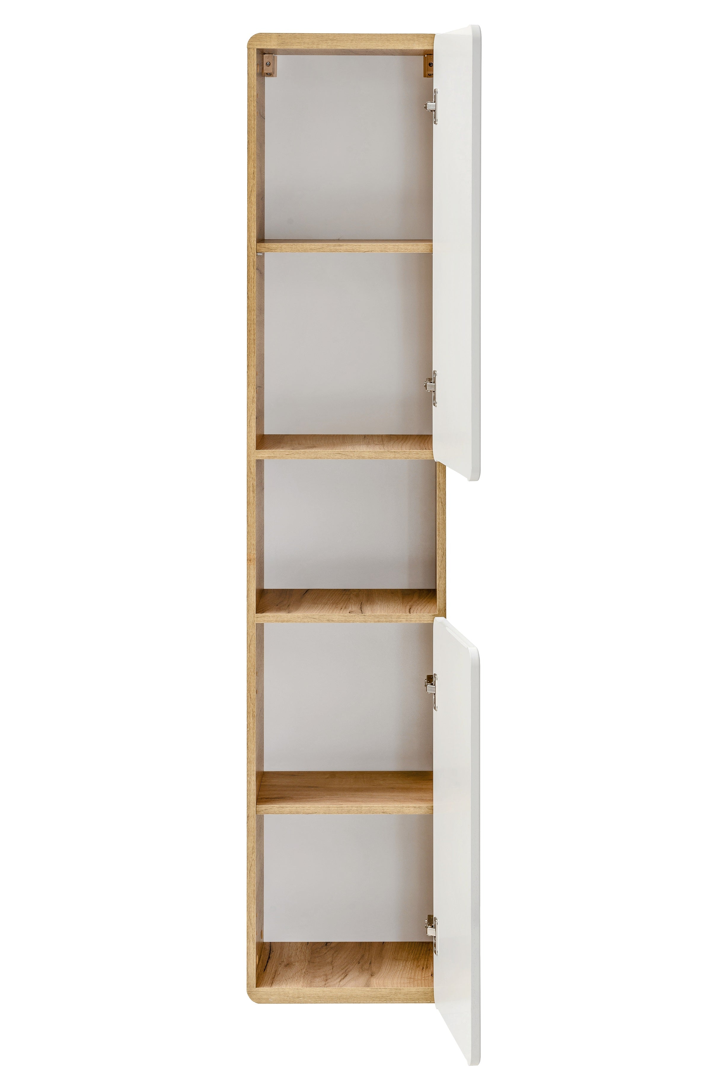 Aruba White Vanity Unit 60 cm – Craft Oak / White Gloss | Build Your Bathroom