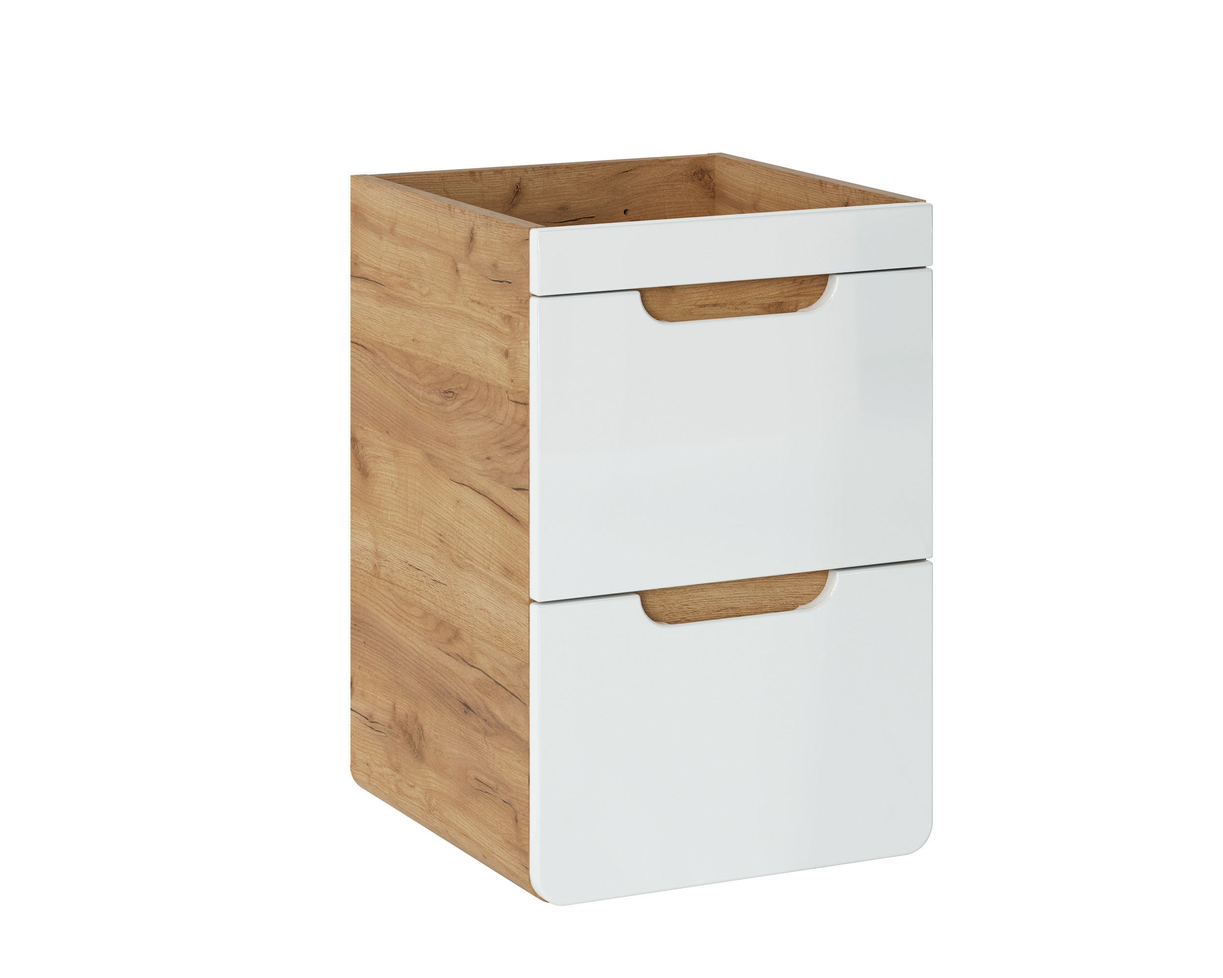 Aruba White Vanity Unit – Craft Oak / White Gloss | 40 & 50 cm | Build Your Bathroom