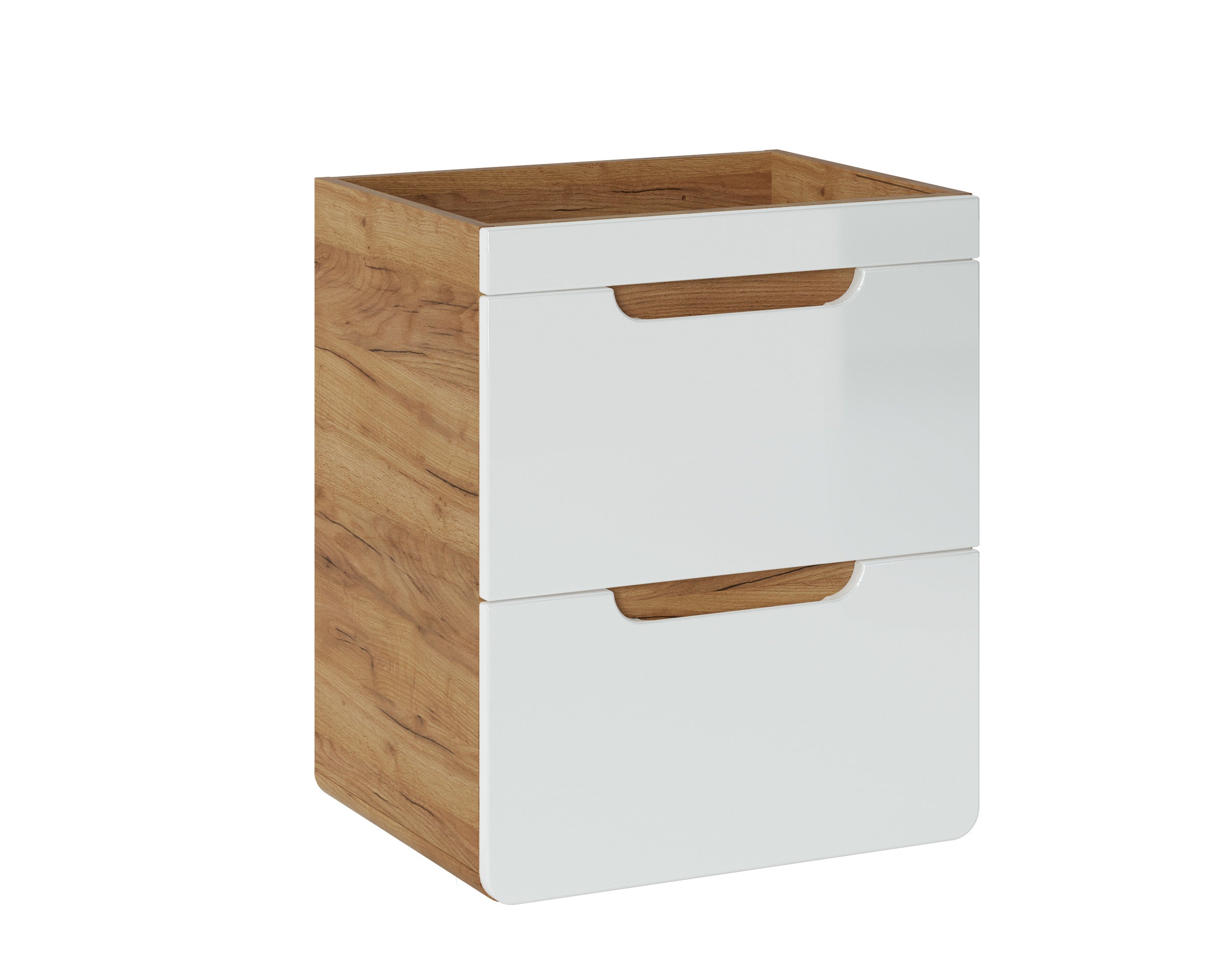 Aruba White Vanity Unit – Craft Oak / White Gloss | 40 & 50 cm | Build Your Bathroom