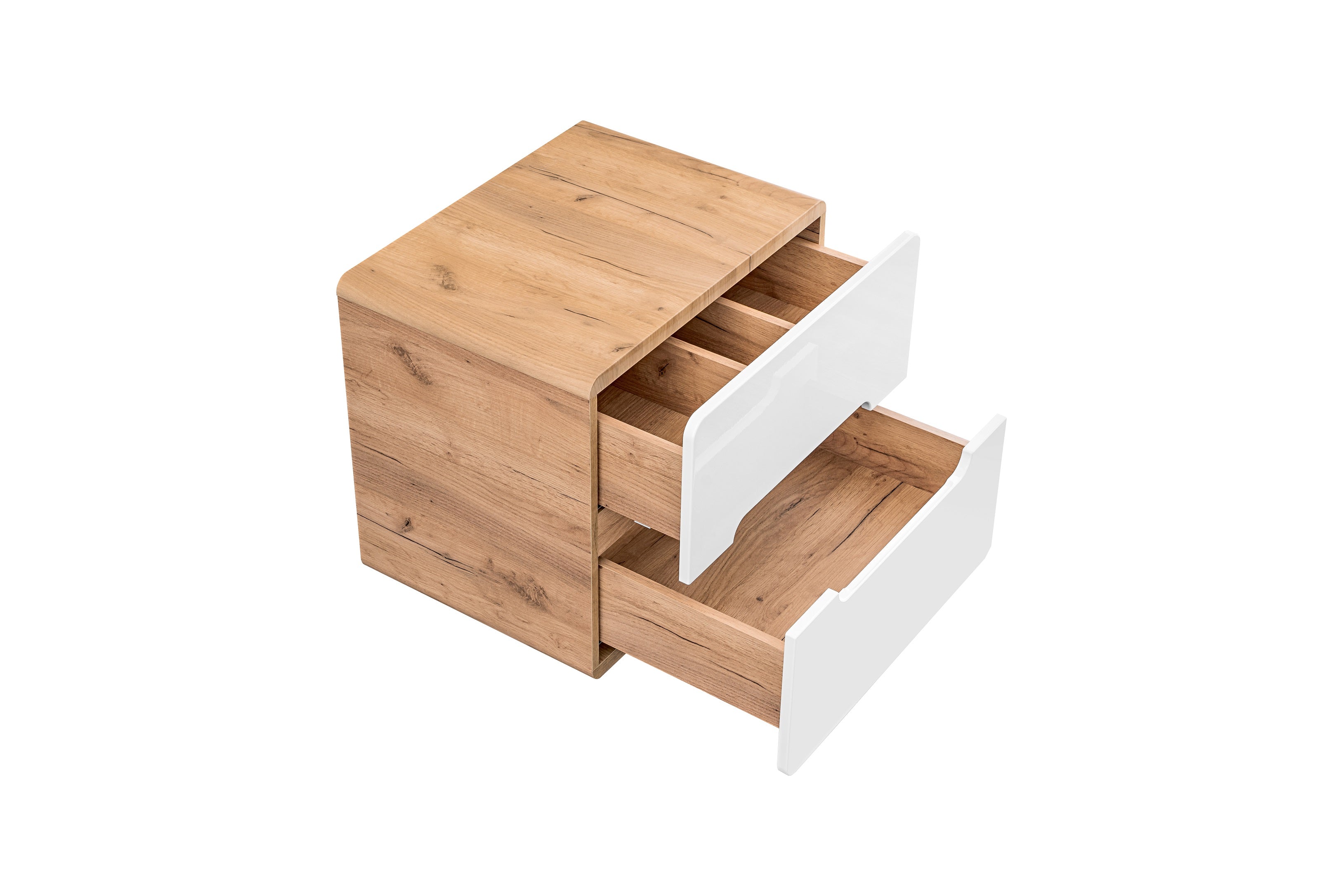 Aruba White Vanity Unit 60 cm – Craft Oak / White Gloss | Build Your Bathroom