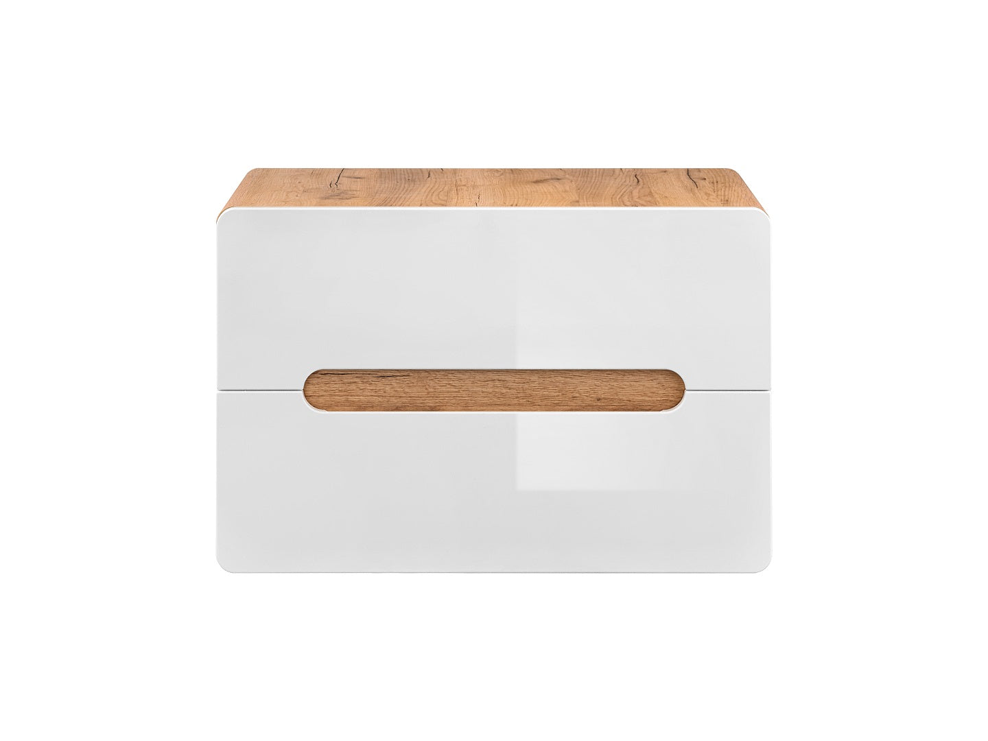 Aruba White Vanity Unit 80 cm – Craft Oak / White Gloss | Build Your Bathroom