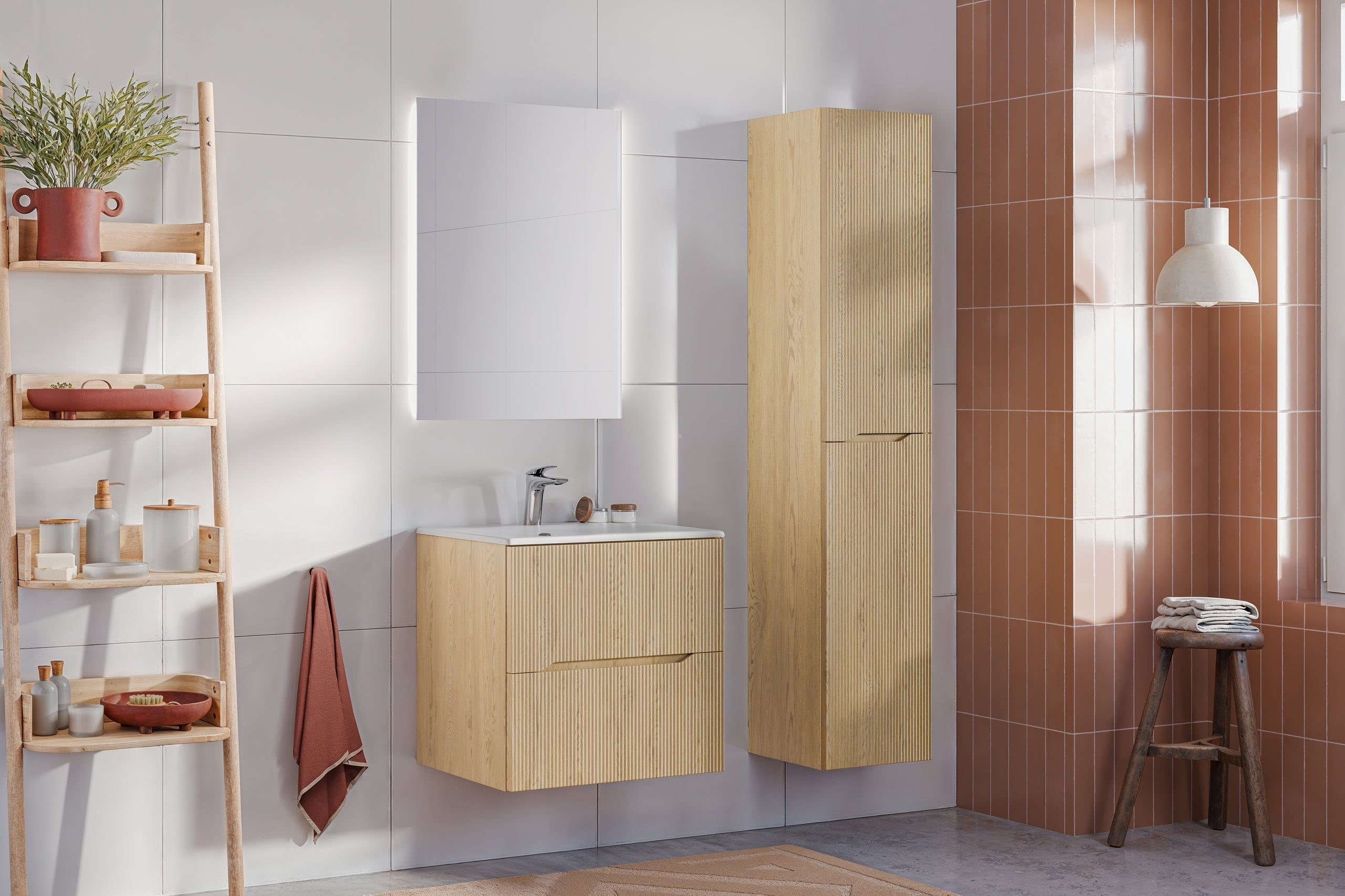 Nordic Cremona Tall Cabinet 2 Doors – Cremona Oak, 35x33.5x170 cm