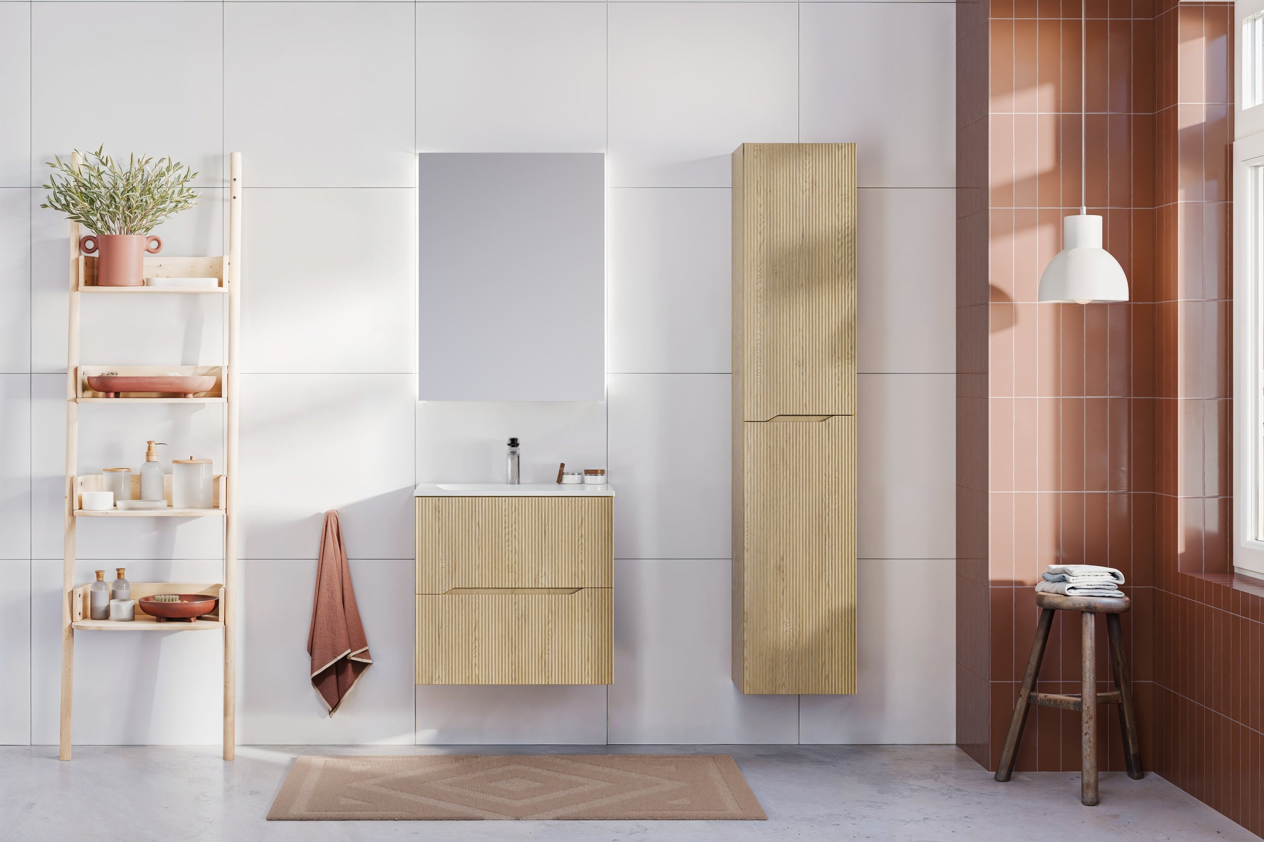 Nordic Cremona Tall Cabinet 2 Doors – Cremona Oak, 35x33.5x170 cm