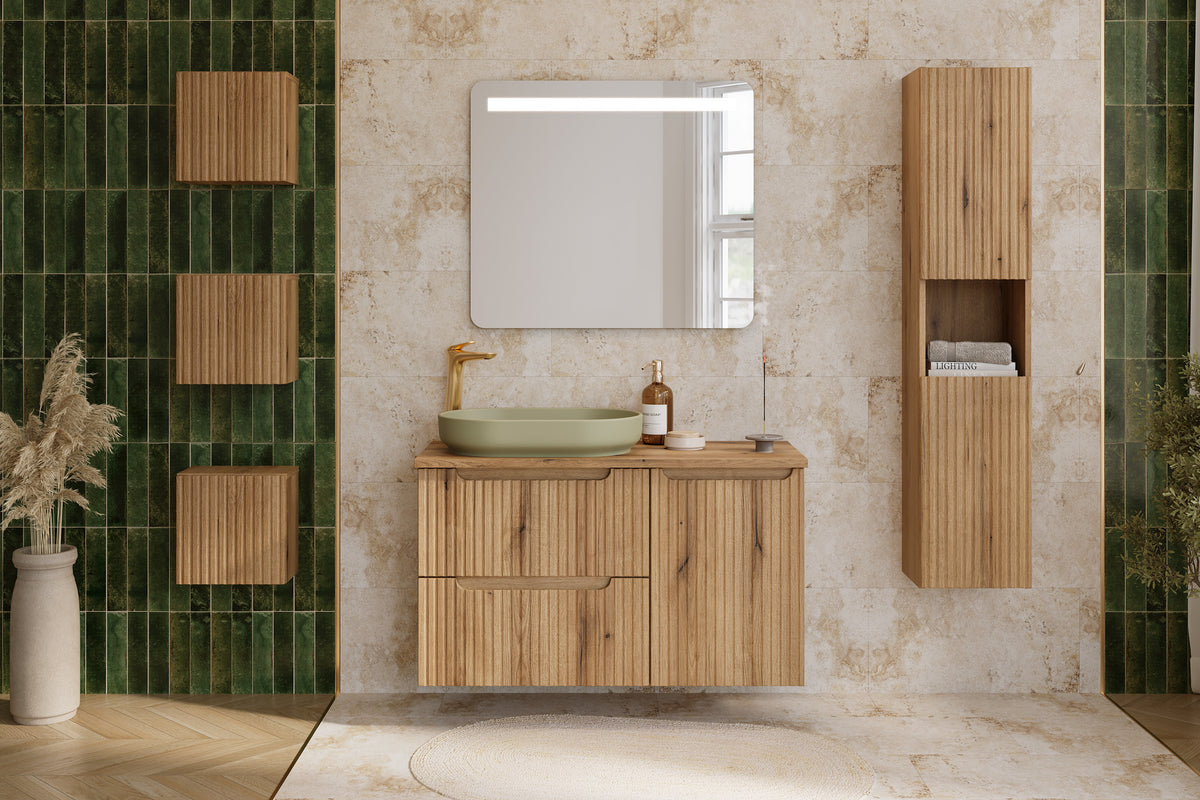 Nova Coast Evoke Tall Cabinet 2 Doors – Coast Evoke Oak, 30 cm