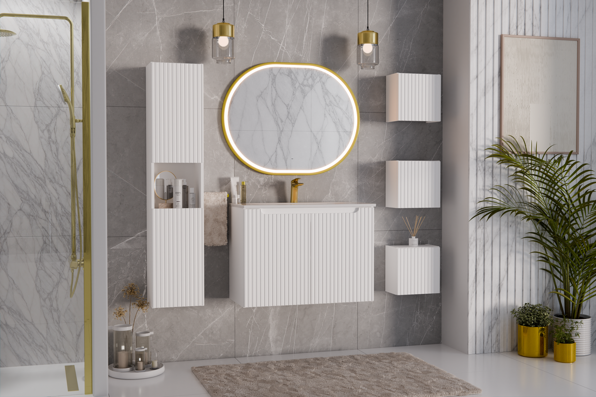Nova White Vanity Unit Set 50 / 60 / 80 / 120 / 140 cm – Configure Your Bathroom
