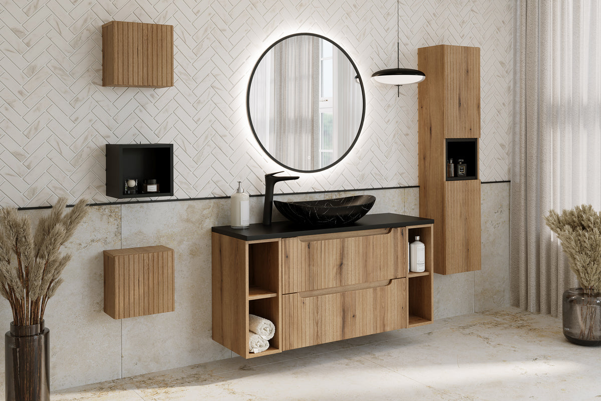 Nova Coast Evoke Tall Cabinet 2 Doors – Coast Evoke Oak, 30 cm