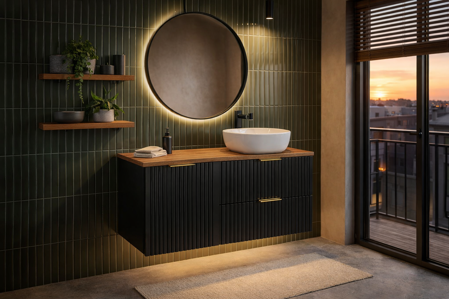 Adel Black Vanity Unit Set 100 / 120 / 140 cm – Configure Your Bathroom