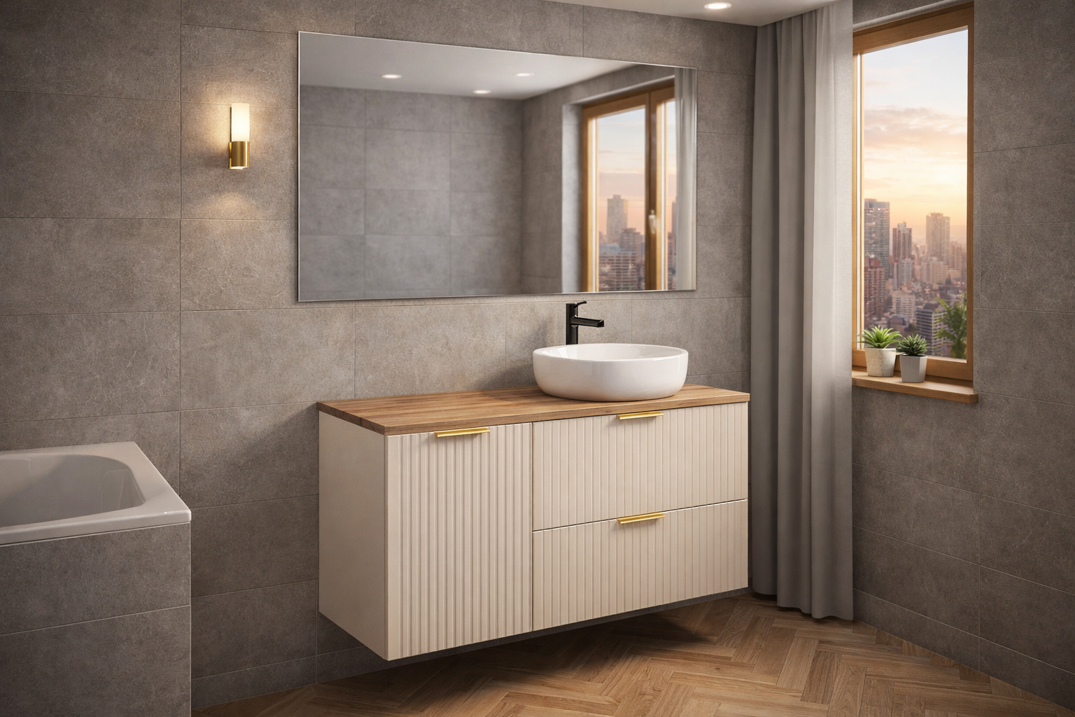 Adel Cashmere Vanity Unit Set 100 / 120 / 140 cm – Configure Your Bathroom