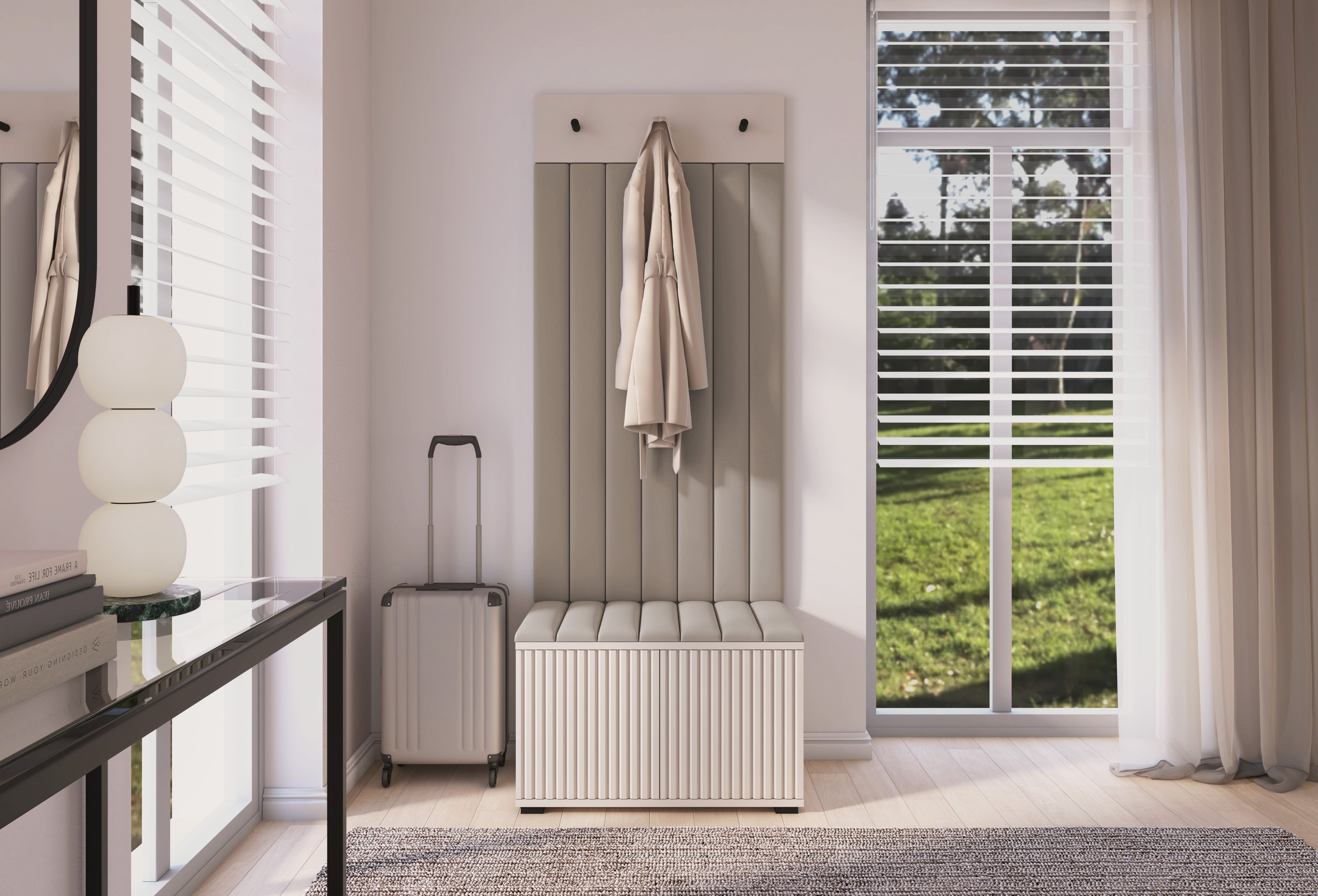 PK Rayo 6 Hallway Wardrobe - Upholstered Panels in Various Colours