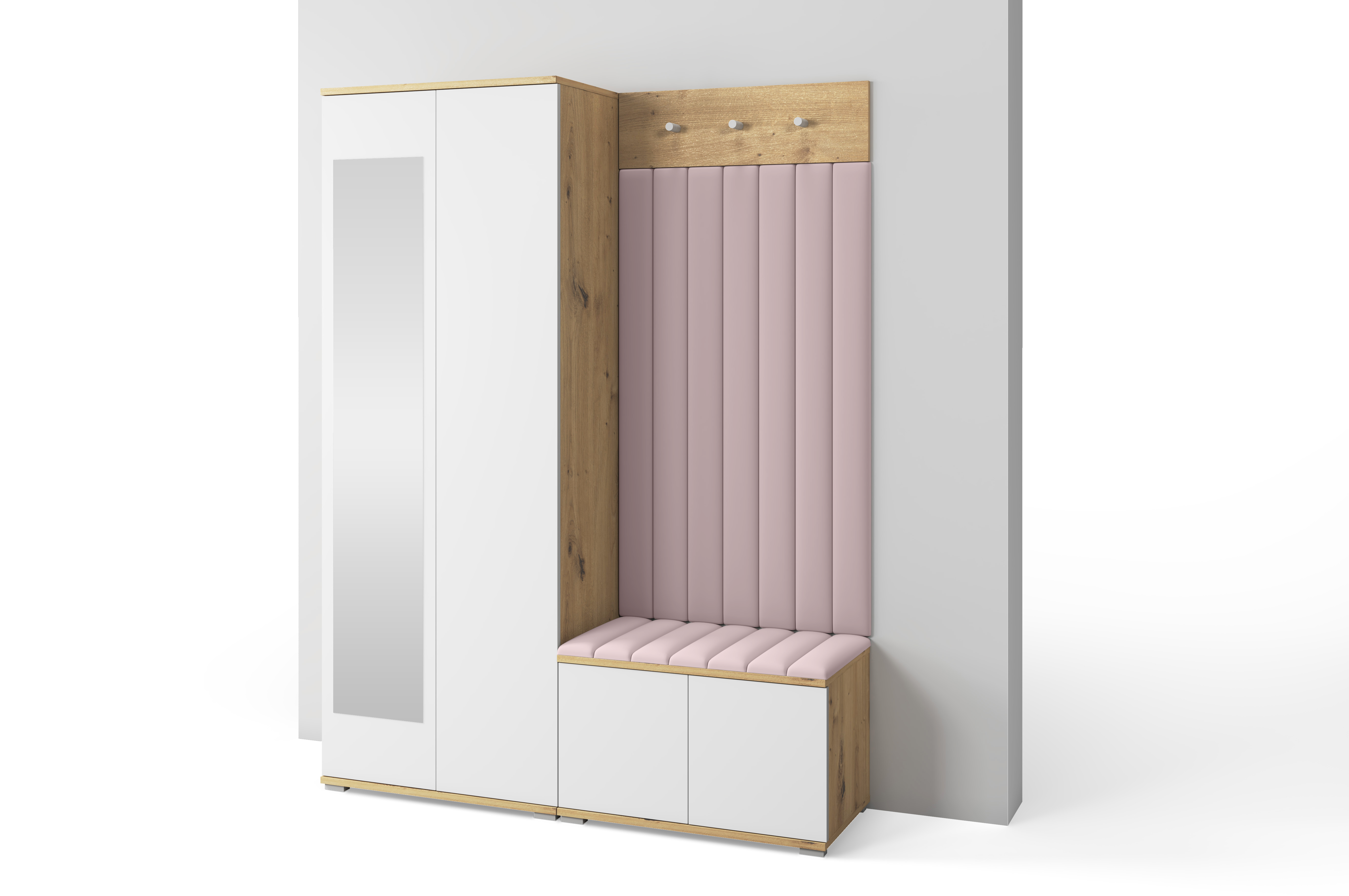 PK Sevilla 7 Hallway Wardrobe -Upholstered Panels in Various Colours