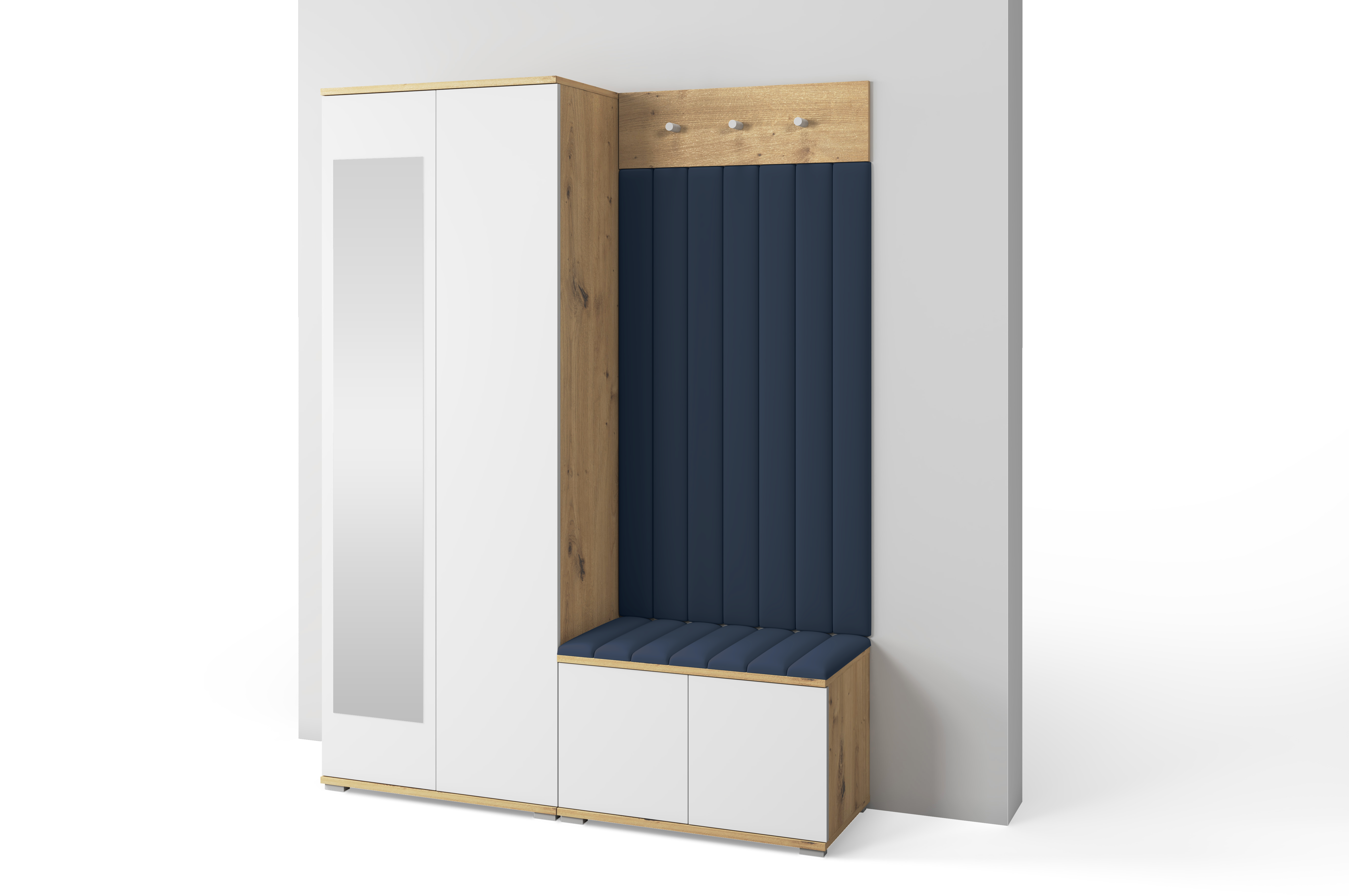 PK Sevilla 7 Hallway Wardrobe -Upholstered Panels in Various Colours